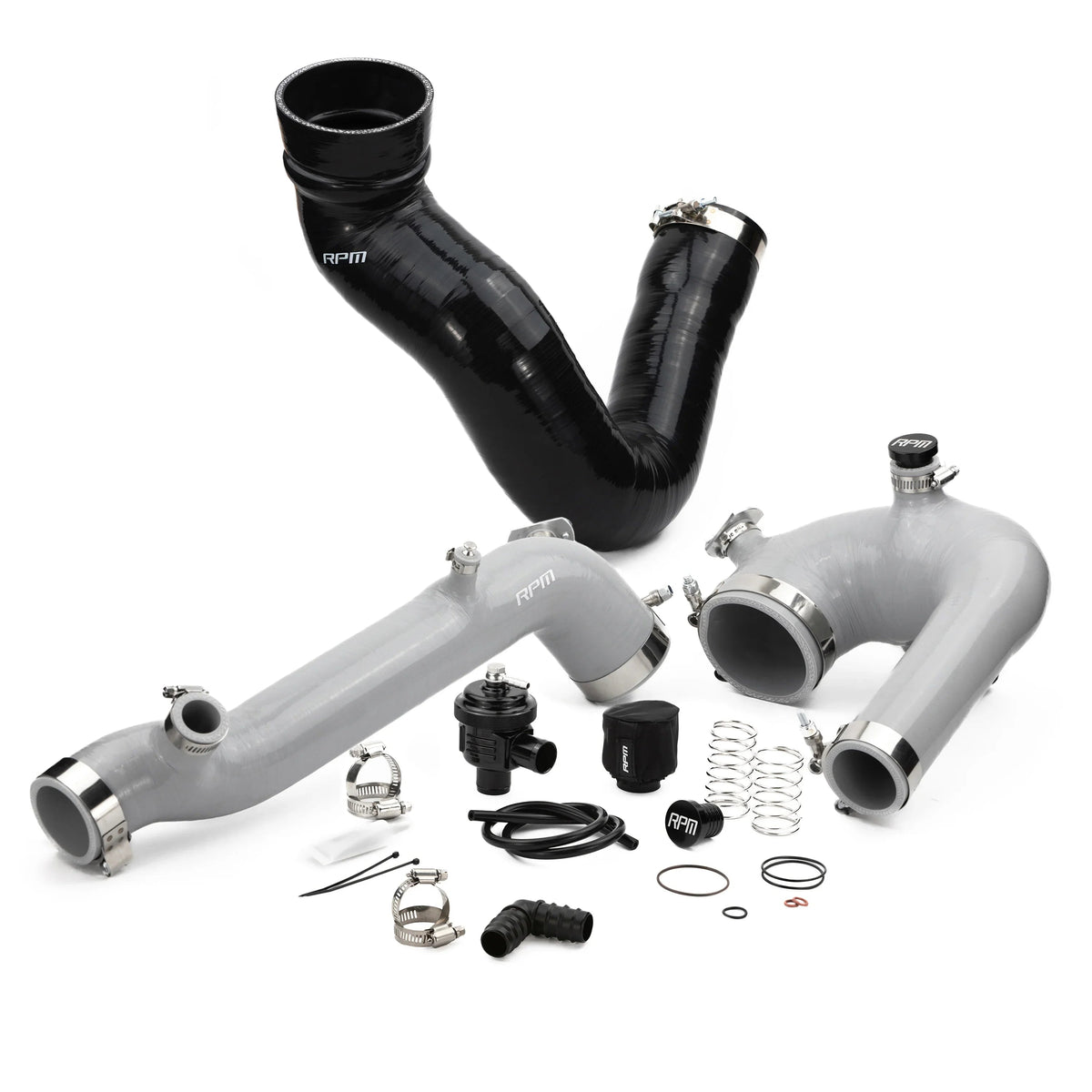 RPM Polaris RZR XP Turbo, Turbo S Silicone Intake J-Tube, Charge Tube W/ BOV, & Intake Tube KIT — view 4