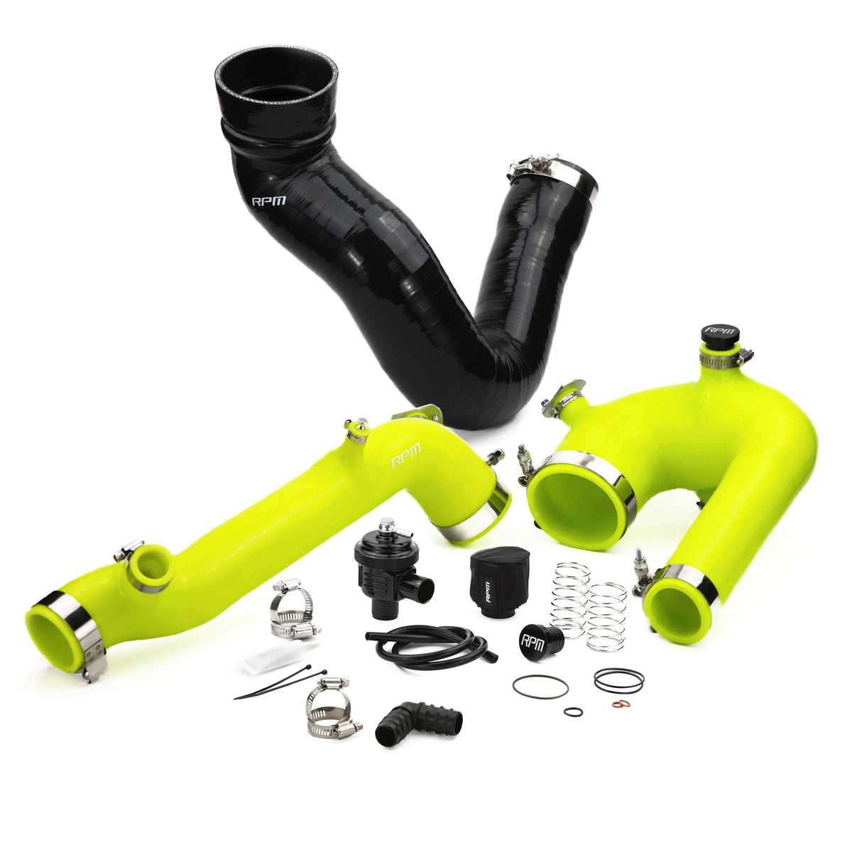 RPM Polaris RZR XP Turbo, Turbo S Silicone Intake J-Tube, Charge Tube W/ BOV, & Intake Tube KIT — view 6