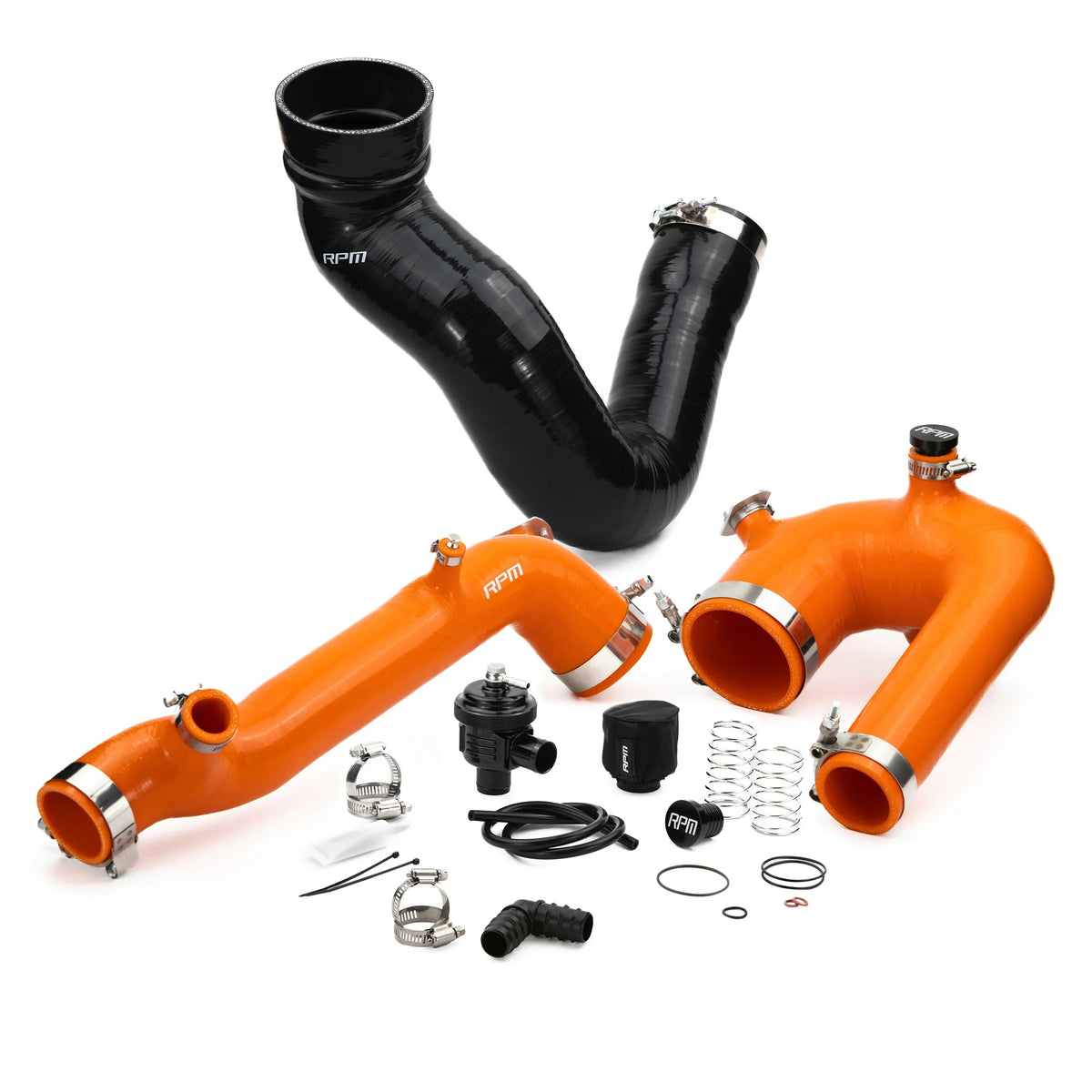 RPM Polaris RZR XP Turbo, Turbo S Silicone Intake J-Tube, Charge Tube W/ BOV, & Intake Tube KIT — view 5