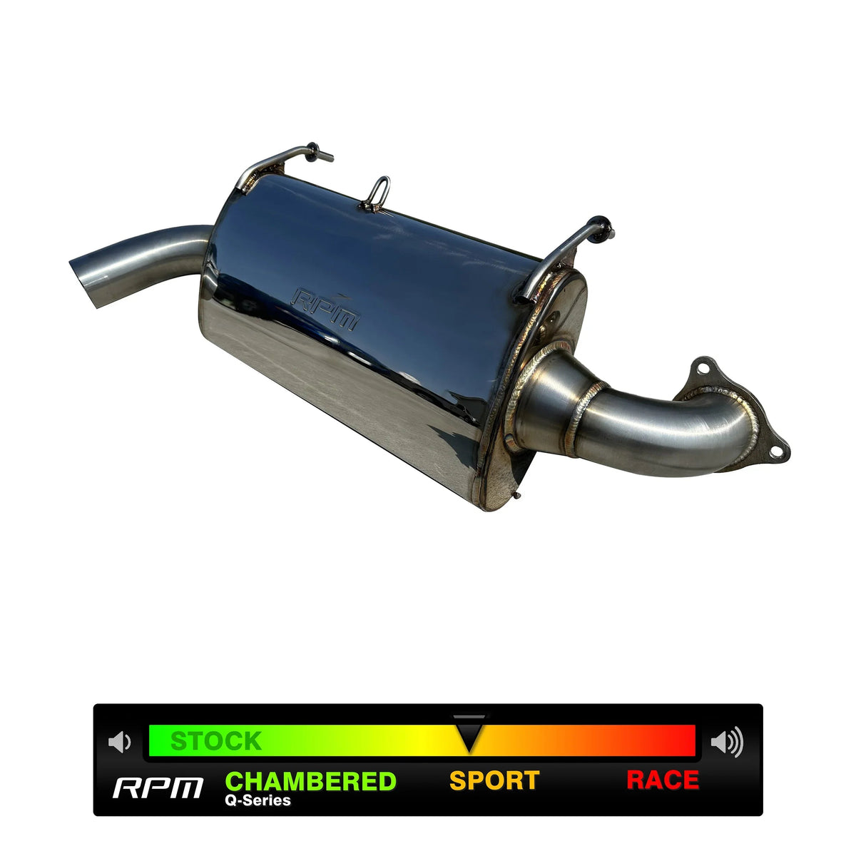 RPM 2016-2022 Polaris RZR XPT Turbo Sport Muffler, Slip-On Sport Muffler — view 8