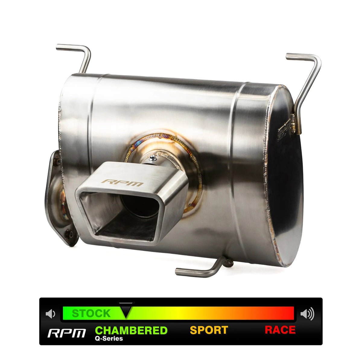 RPM Polaris RZR Pro R E-Valve Chambered 3" Performance Exhaust - Electric Valve Muffler — view 14