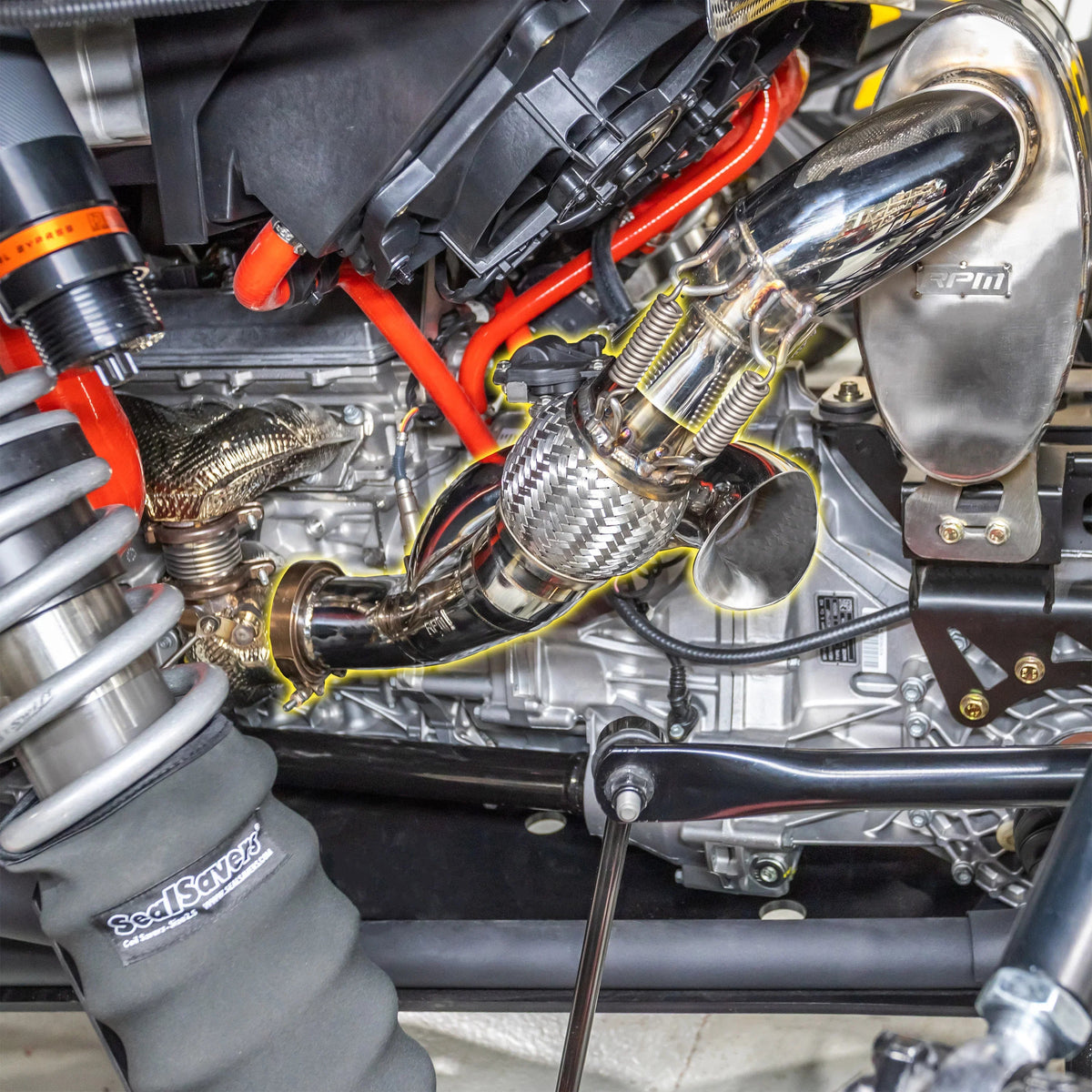 RPM Can Am Maverick R Side Exit 3" E-Valve Mid-Pipe - 2 Seat & MAX — view 10