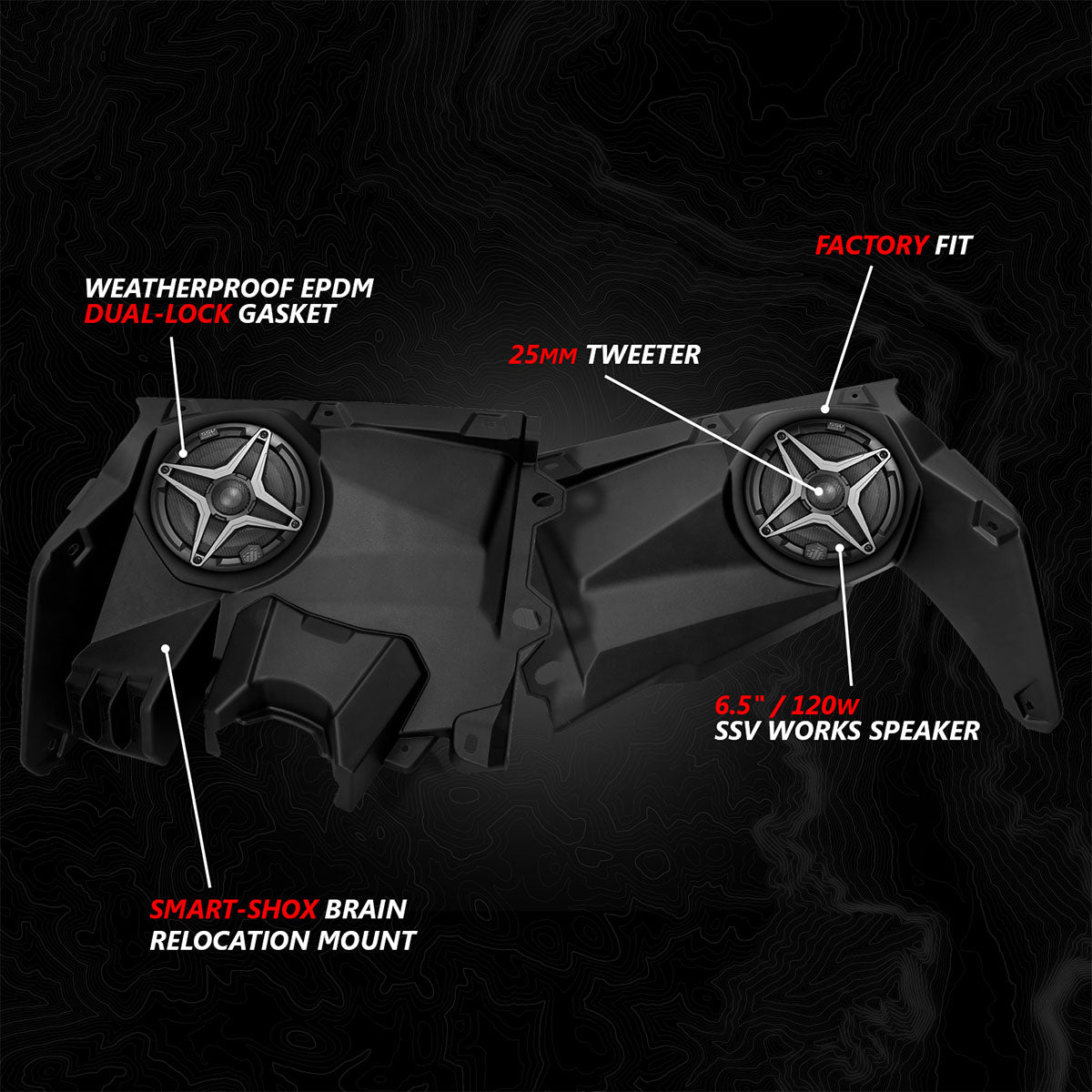 2017-2026 Can-Am® X3, Phase-1 A-Spec 2-Speaker System w/JVC