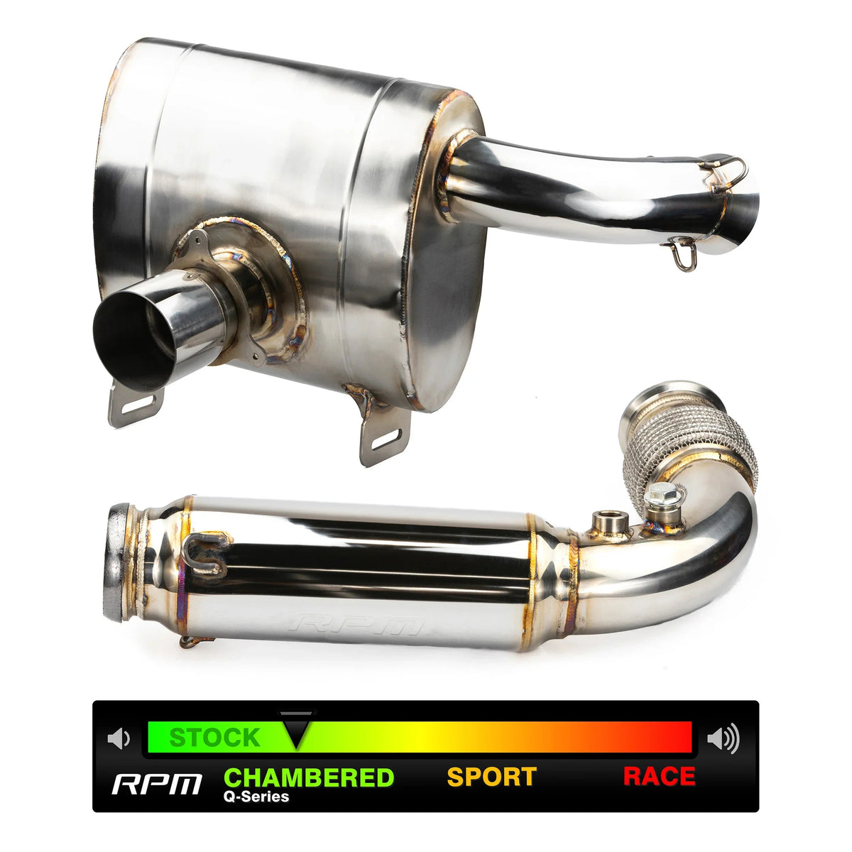 RPM Can-Am Maverick X3 FULL 3" Chambered Q-Series Turbo Back Exhaust System — view 14