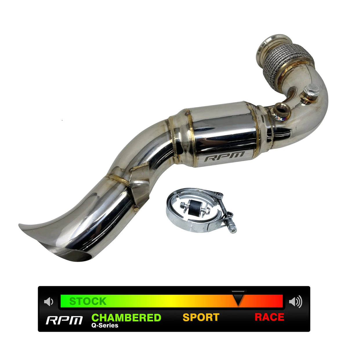 RPM Can-Am X3 Turbo Back 3" Full Race / Drag Pipe With Muffler — view 12
