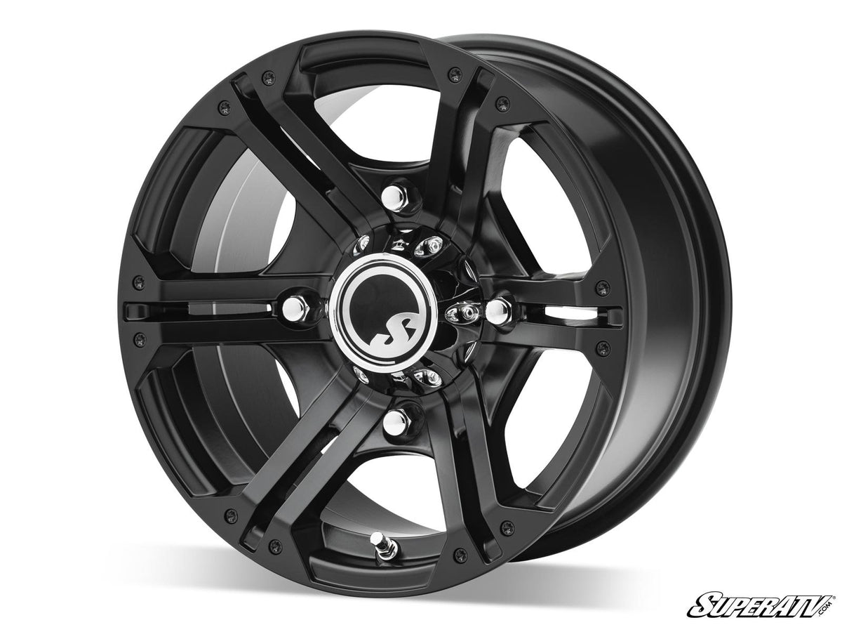 Intimidator Tires 32x10x14 on 14"  Bandit H-Series Black Wheels 4/156 Pattern for RZR S 1000 and RZR S 800 and RZR S 900 and RZR S4 1000 and RZR XP 1000 and RZR XP 4 1000 and RZR XP 4 900 and RZR XP Turbo and RZR XP 4 Turbo and RZR XP Turbo S and RZR XP 4 Turbo S and RZR XP 900 and RZR 4 800 and RZR 4 900 and RZR 570 and RZR 800 and RZR 900