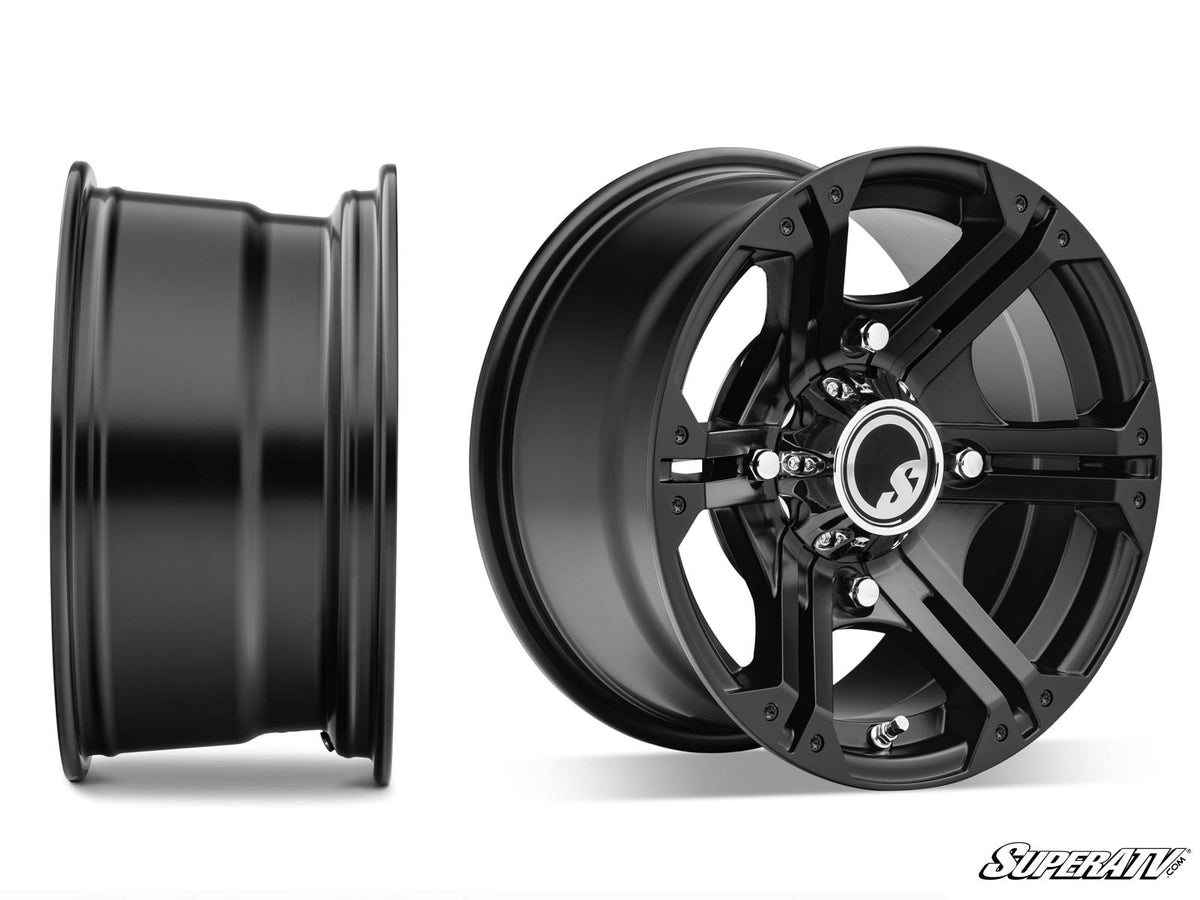 Standard XT Warrior Tires 34x10x14 on 14x7 Bandit H-Series Black Wheels 4/156 Pattern for RZR Pro XP and RZR Pro XP 4 and RZR RS1 and RZR S 1000 and RZR S 800 and RZR S 900 and RZR S4 1000 and RZR Trail 900 and RZR Trail S 900 and RZR Trail S 1000 and RZR XP and RZR XP 4 and RZR XP 1000 and RZR XP 4 1000 and RZR XP 4 900 and RZR XP Turbo and RZR XP 4 Turbo and RZR XP Turbo S and RZR XP 4 Turbo S and RZR XP 900 and RZR 4 800 and RZR 4 900 and RZR 570 and RZR 800 and RZR 900