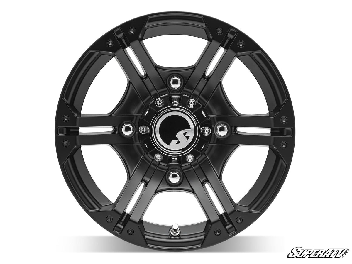 Standard XT Warrior Tires 34x10x14 on 14x7 Bandit H-Series Black Wheels 4/156 Pattern for RZR Pro XP and RZR Pro XP 4 and RZR RS1 and RZR S 1000 and RZR S 800 and RZR S 900 and RZR S4 1000 and RZR Trail 900 and RZR Trail S 900 and RZR Trail S 1000 and RZR XP and RZR XP 4 and RZR XP 1000 and RZR XP 4 1000 and RZR XP 4 900 and RZR XP Turbo and RZR XP 4 Turbo and RZR XP Turbo S and RZR XP 4 Turbo S and RZR XP 900 and RZR 4 800 and RZR 4 900 and RZR 570 and RZR 800 and RZR 900