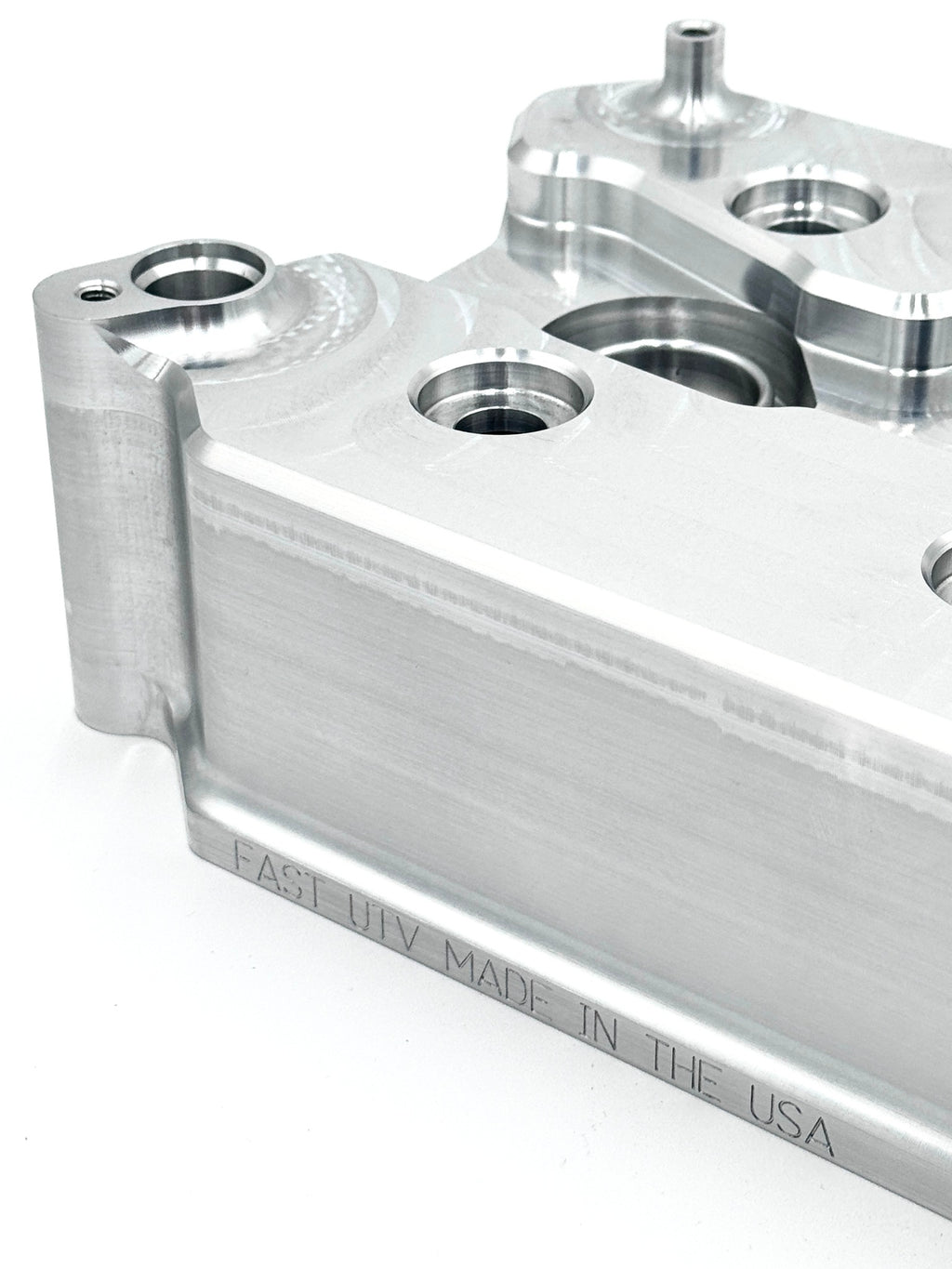 FastUTV Billet Valve Cover for Can-Am X3 with fittings and braided line – high-performance crankcase ventilation upgrade-4