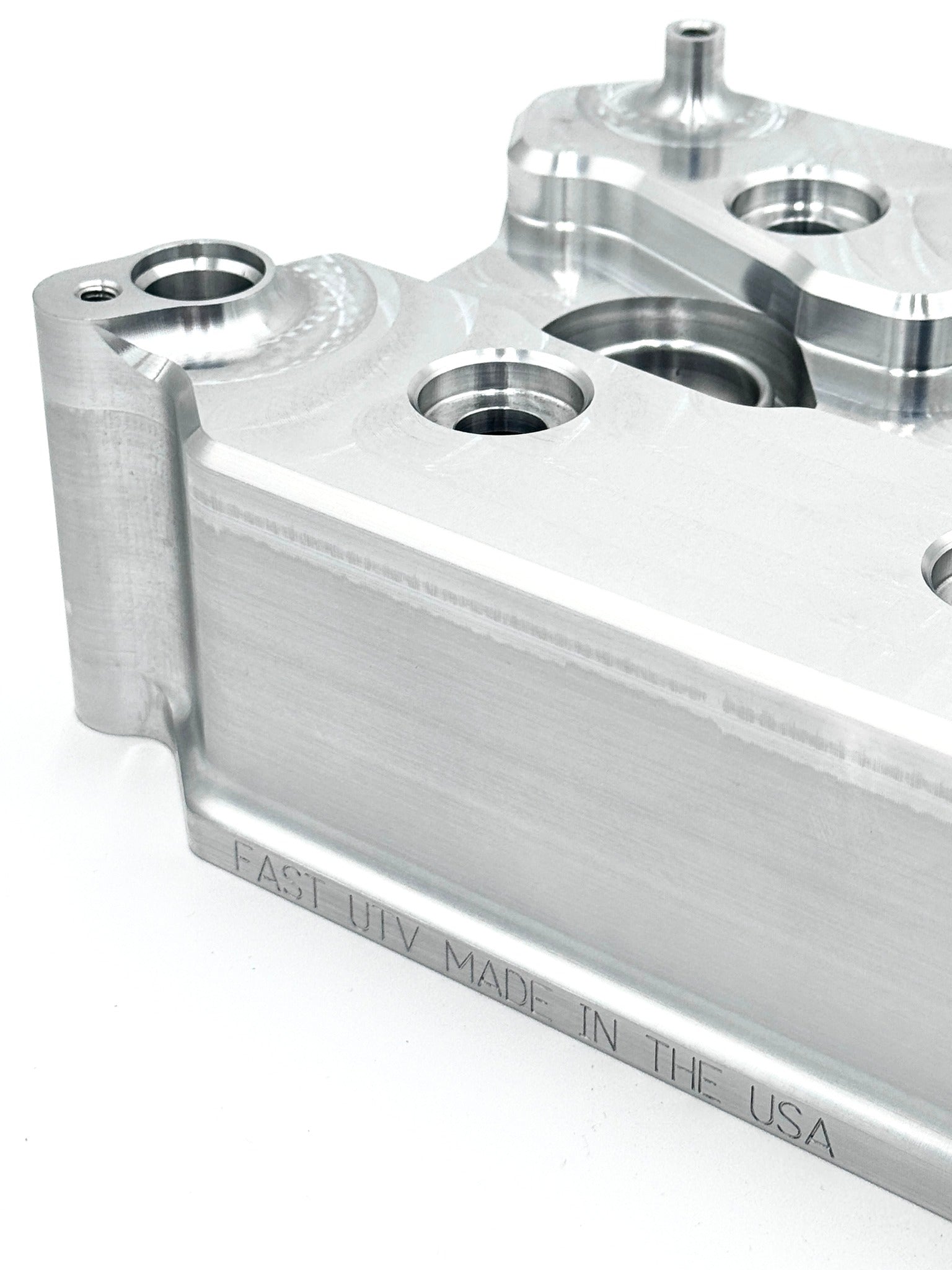 FastUTV Billet Valve Cover for Can-Am X3 with fittings and braided line – high-performance crankcase ventilation upgrade-4