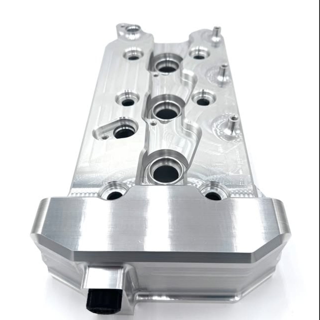 FastUTV Billet Valve Cover for Can-Am X3 with fittings and braided line – high-performance crankcase ventilation upgrade-2