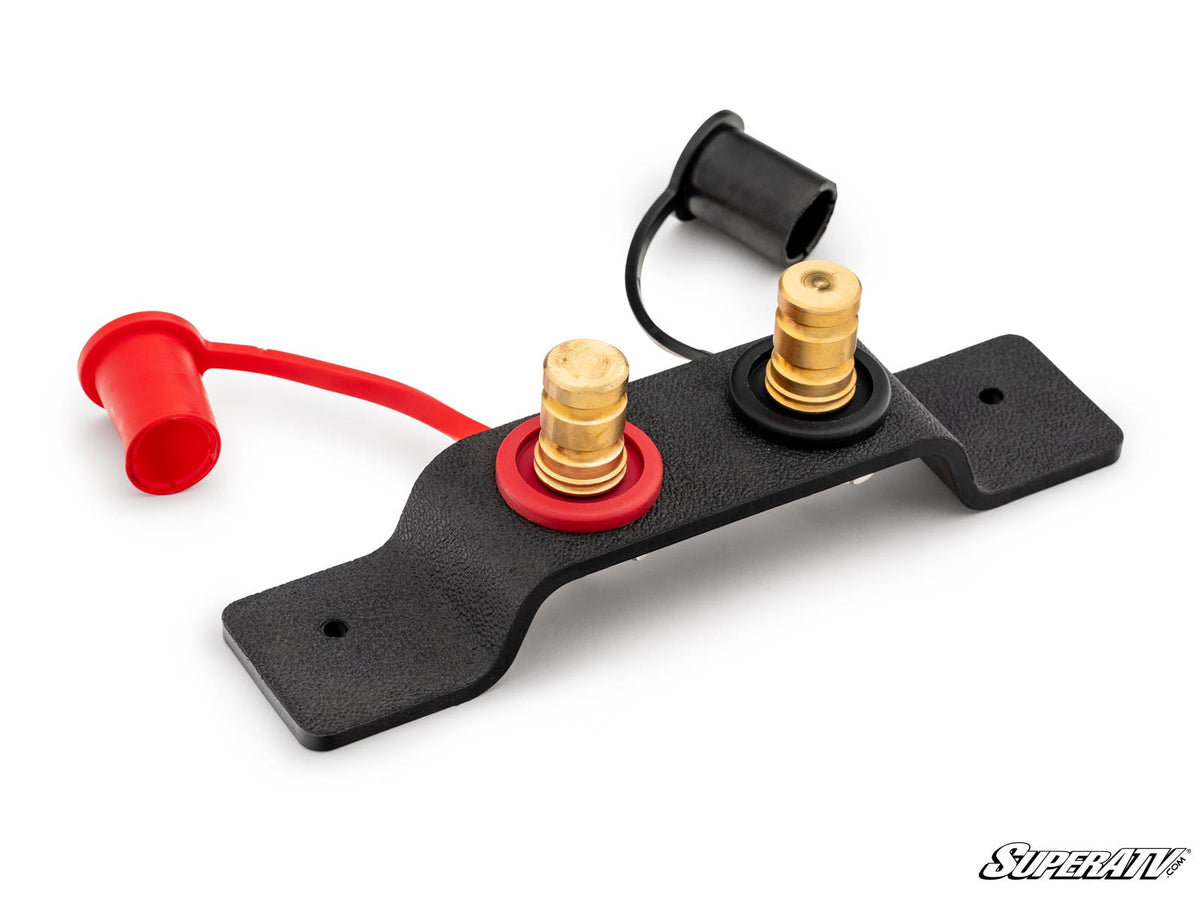 Battery Terminals Relocation Kit for RZR Pro R and RZR Pro R 4 and RZR Pro S and RZR Pro S 4 and RZR Pro XP and RZR Pro XP 4 and RZR RS1 and RZR S 1000 and RZR S 800 and RZR S 900 and RZR S4 1000 and RZR Trail 900 and RZR Trail S 900 and RZR Trail S 1000 and RZR Turbo R and RZR Turbo R 4 and RZR XP and RZR XP 4 and RZR XP 1000 and RZR XP 4 1000 and RZR XP 4 900 and RZR XP Turbo and RZR XP 4 Turbo and RZR XP Turbo S and RZR XP 4 Turbo S and RZR XP 900 and RZR 4 800 and RZR 4 900 and RZR 570 and RZR 800 and R