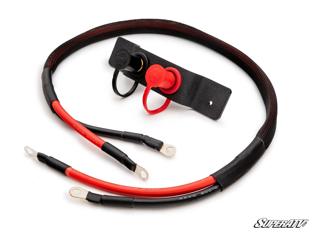 Battery Terminals Relocation Kit for RZR Pro R and RZR Pro R 4 and RZR Pro S and RZR Pro S 4 and RZR Pro XP and RZR Pro XP 4 and RZR RS1 and RZR S 1000 and RZR S 800 and RZR S 900 and RZR S4 1000 and RZR Trail 900 and RZR Trail S 900 and RZR Trail S 1000 and RZR Turbo R and RZR Turbo R 4 and RZR XP and RZR XP 4 and RZR XP 1000 and RZR XP 4 1000 and RZR XP 4 900 and RZR XP Turbo and RZR XP 4 Turbo and RZR XP Turbo S and RZR XP 4 Turbo S and RZR XP 900 and RZR 4 800 and RZR 4 900 and RZR 570 and RZR 800 and R
