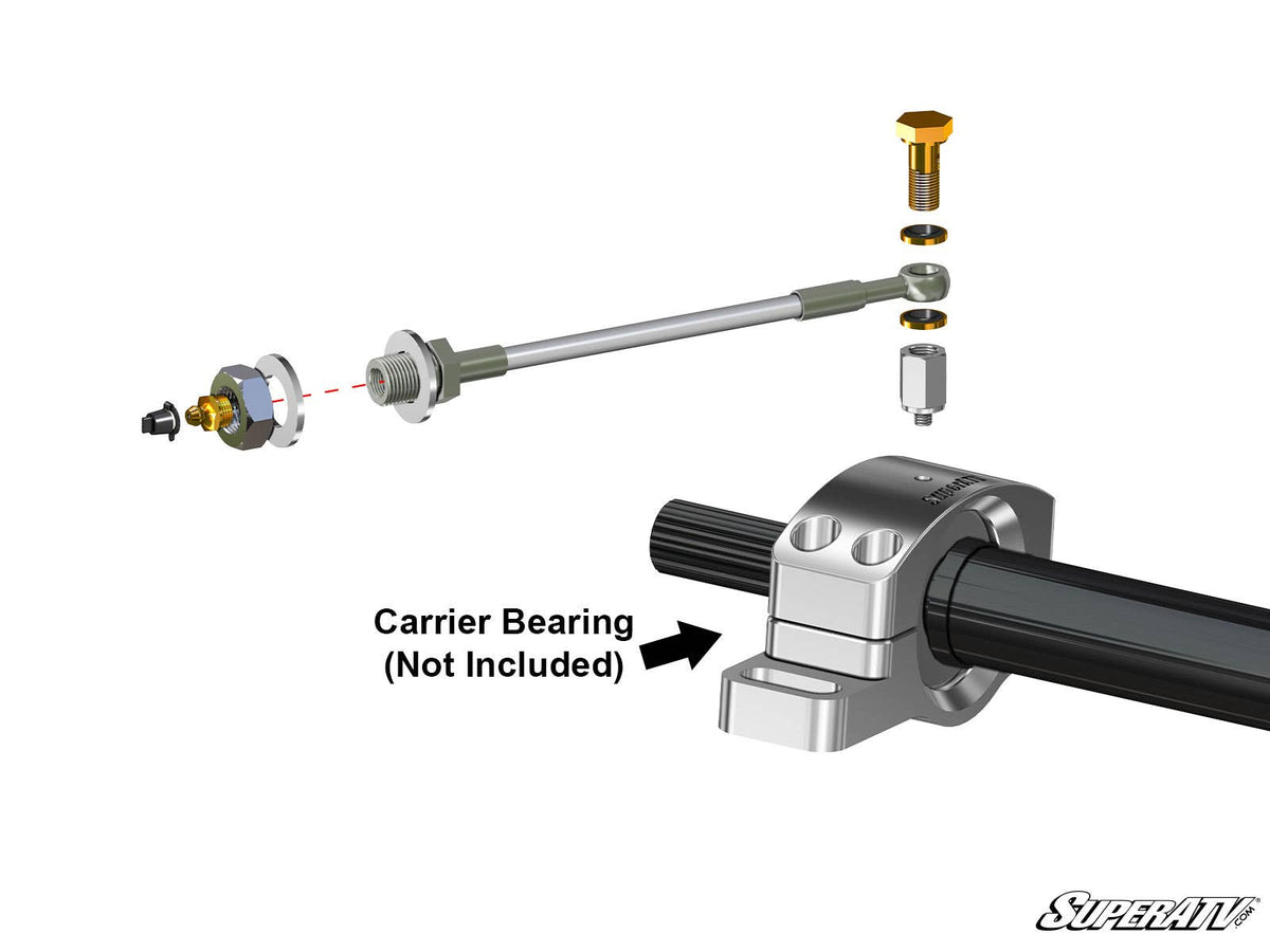 Remote Grease Line for SuperATV Carrier Bearings for RZR S 1000 and RZR S 900 and RZR S4 1000 and RZR XP 1000 and RZR XP 4 1000 and RZR XP 4 900 and RZR XP Turbo and RZR XP 4 Turbo and RZR XP 900 and RZR 4 900 and RZR 900 and Maverick X3