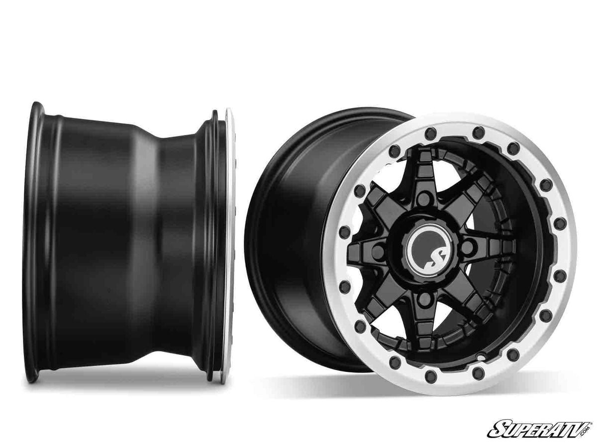 Standard XT Warrior Tires 30x10x15 on 15x10 Healy Lock Series Beadlock Wheels 4/156 Pattern for RZR Pro XP and RZR Pro XP 4 and RZR RS1 and RZR S 1000 and RZR S 800 and RZR S 900 and RZR S4 1000 and RZR Trail 900 and RZR Trail S 900 and RZR Trail S 1000 and RZR XP and RZR XP 4 and RZR XP 1000 and RZR XP 4 1000 and RZR XP 4 900 and RZR XP Turbo and RZR XP 4 Turbo and RZR XP Turbo S and RZR XP 4 Turbo S and RZR XP 900 and RZR 4 800 and RZR 4 900 and RZR 570 and RZR 800 and RZR 900