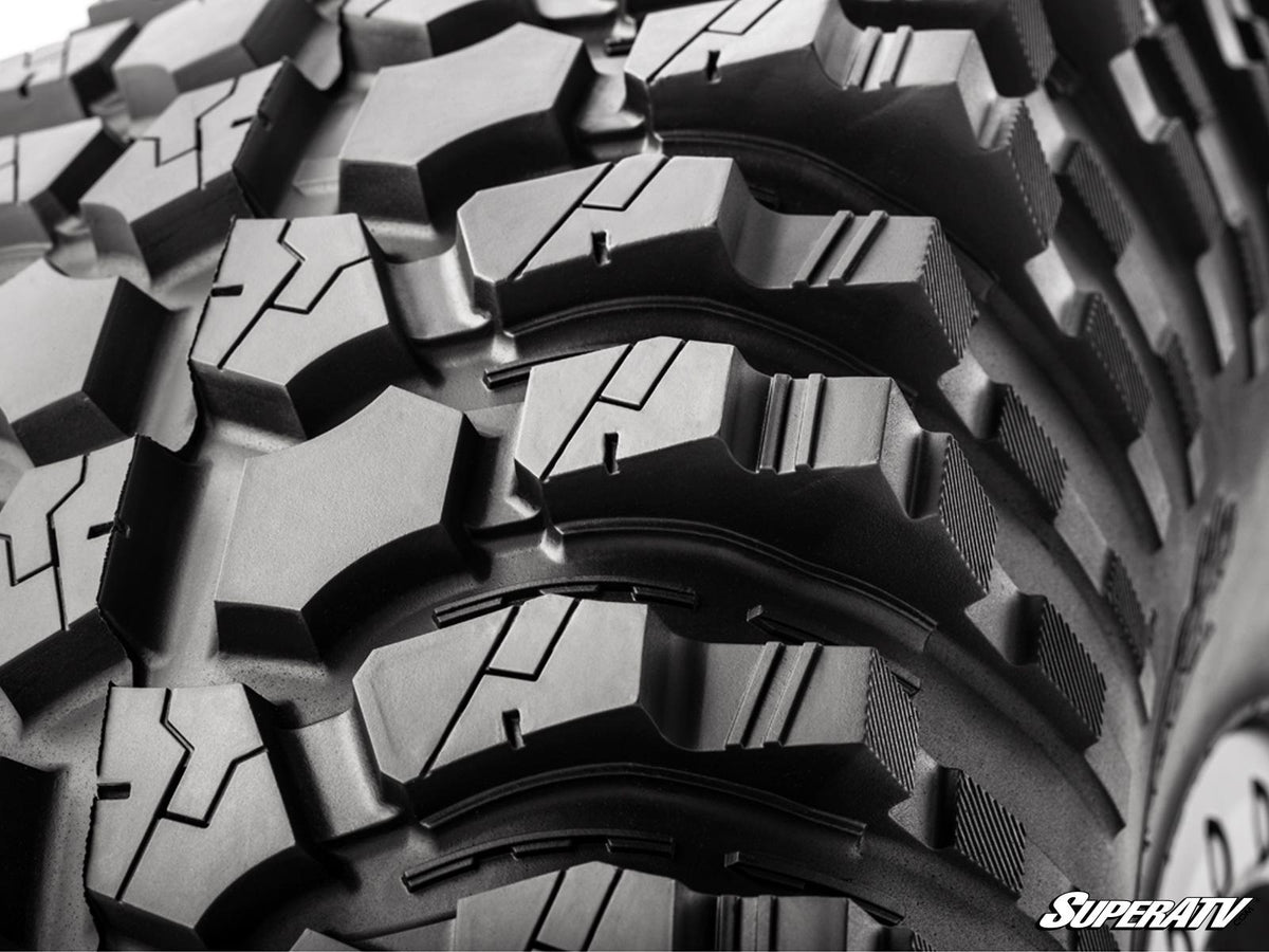 SuperATV Cliffhanger UTV/ATV Rock Tires for RZR Pro R and RZR Pro R 4 and RZR Pro S and RZR Pro S 4 and RZR Pro XP and RZR Pro XP 4 and RZR RS1 and RZR S 1000 and RZR S 800 and RZR S 900 and RZR S4 1000 and RZR Trail 900 and RZR Trail S 900 and RZR Trail S 1000 and RZR Turbo R and RZR Turbo R 4 and RZR XP and RZR XP 4 and RZR XP 1000 and RZR XP 4 1000 and RZR XP 4 900 and RZR XP Turbo and RZR XP 4 Turbo and RZR XP Turbo S and RZR XP 4 Turbo S and RZR XP S and RZR XP 900 and RZR 4 800 and RZR 4 900 and RZR 5