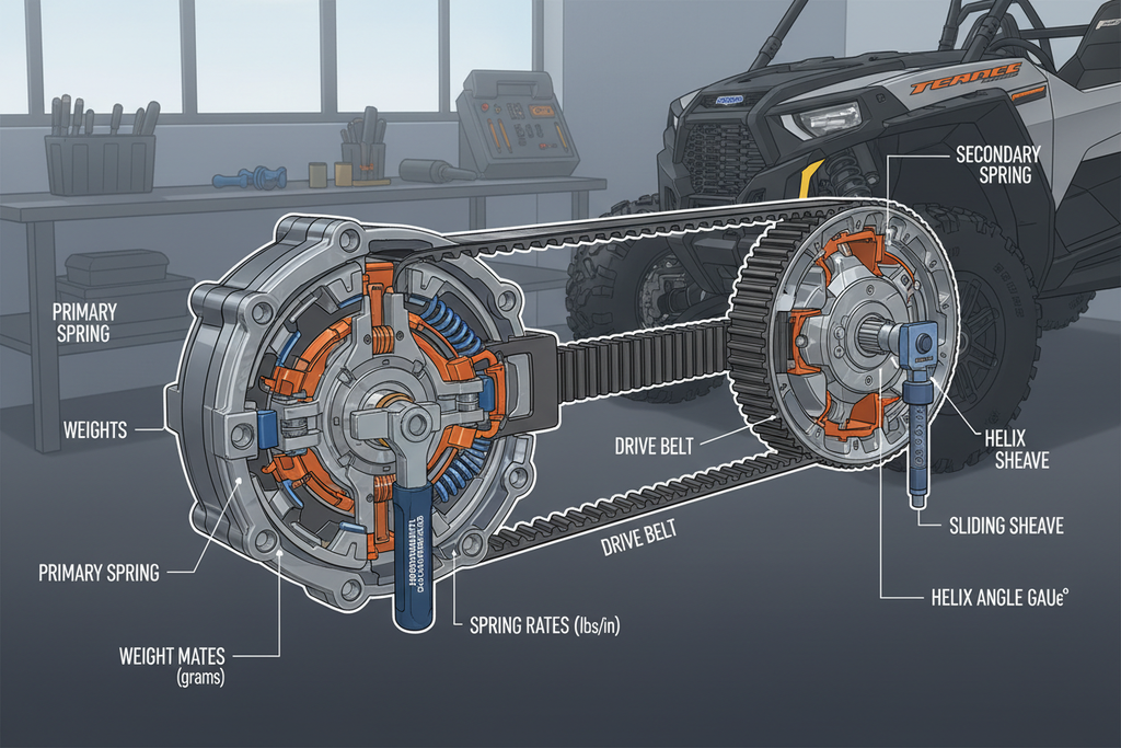clutch tuning and cvt calibration for side-by-side vehicles