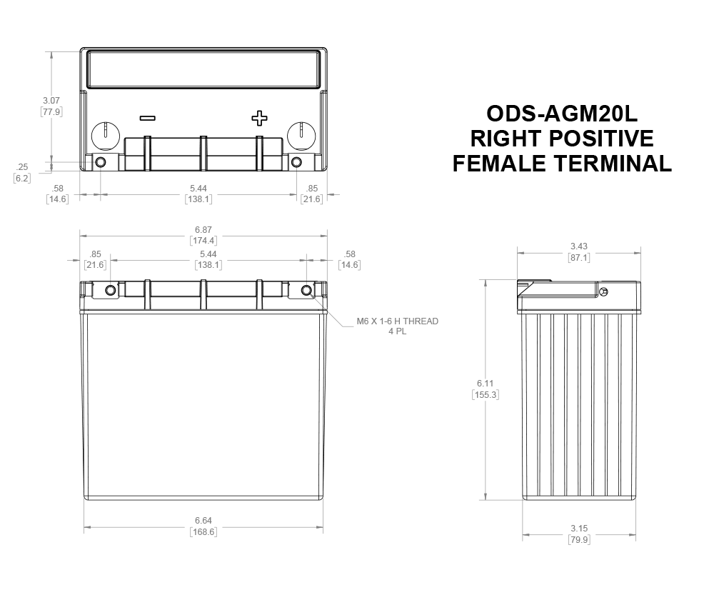 ODS-AGM20L | Odyssey battery and electrical product - image 2
