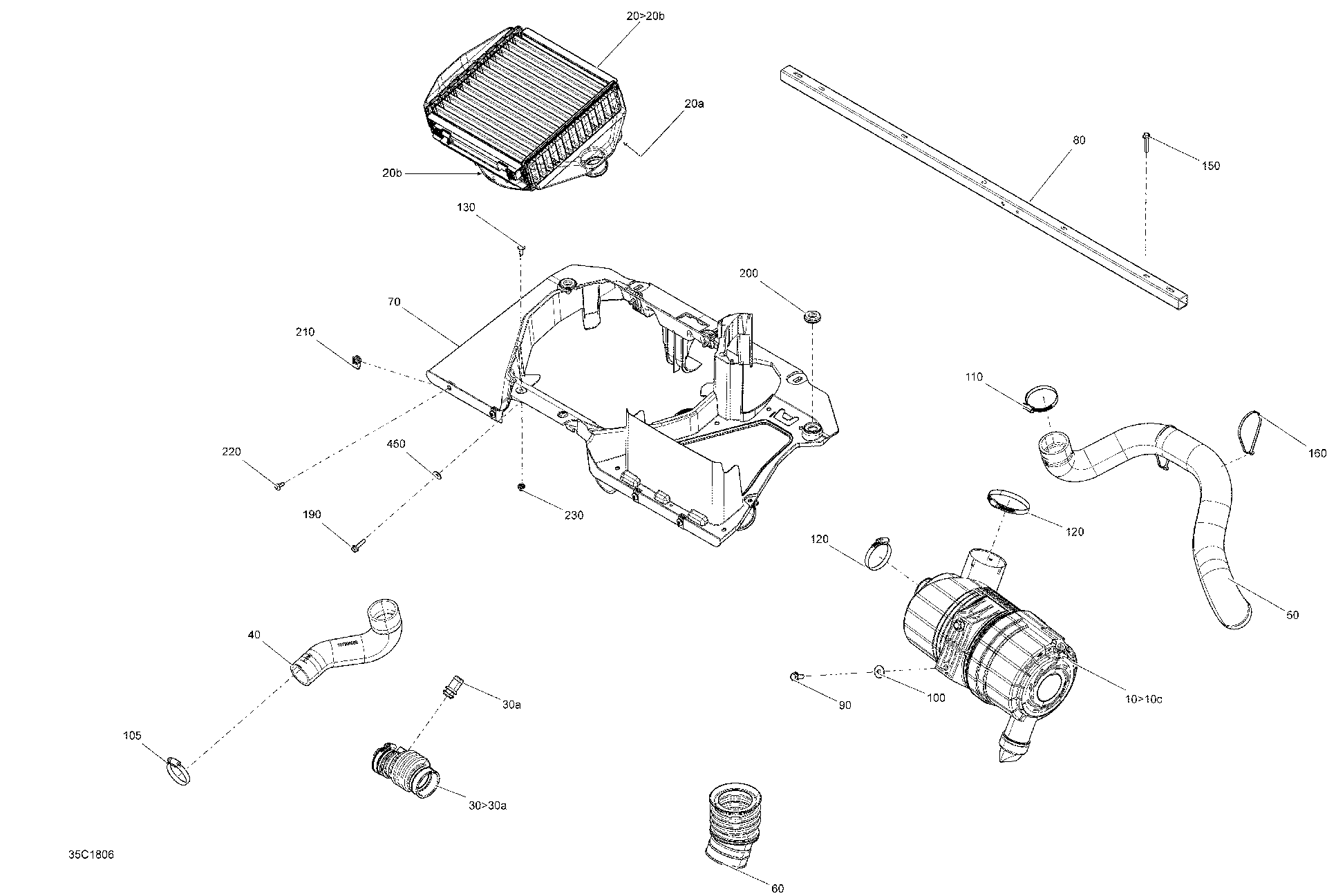 OEM parts diagram for reference. This listing supplies only the fan at ref20b; other illustrated components are sold separately.