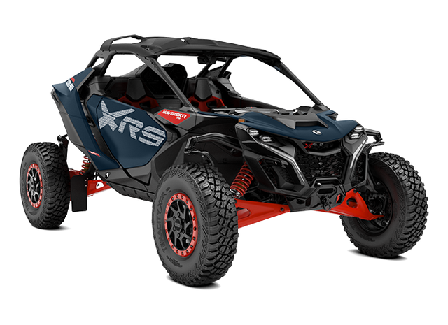 2026 Can-Am Maverick R X rs, complete vehicle in front three-quarter view