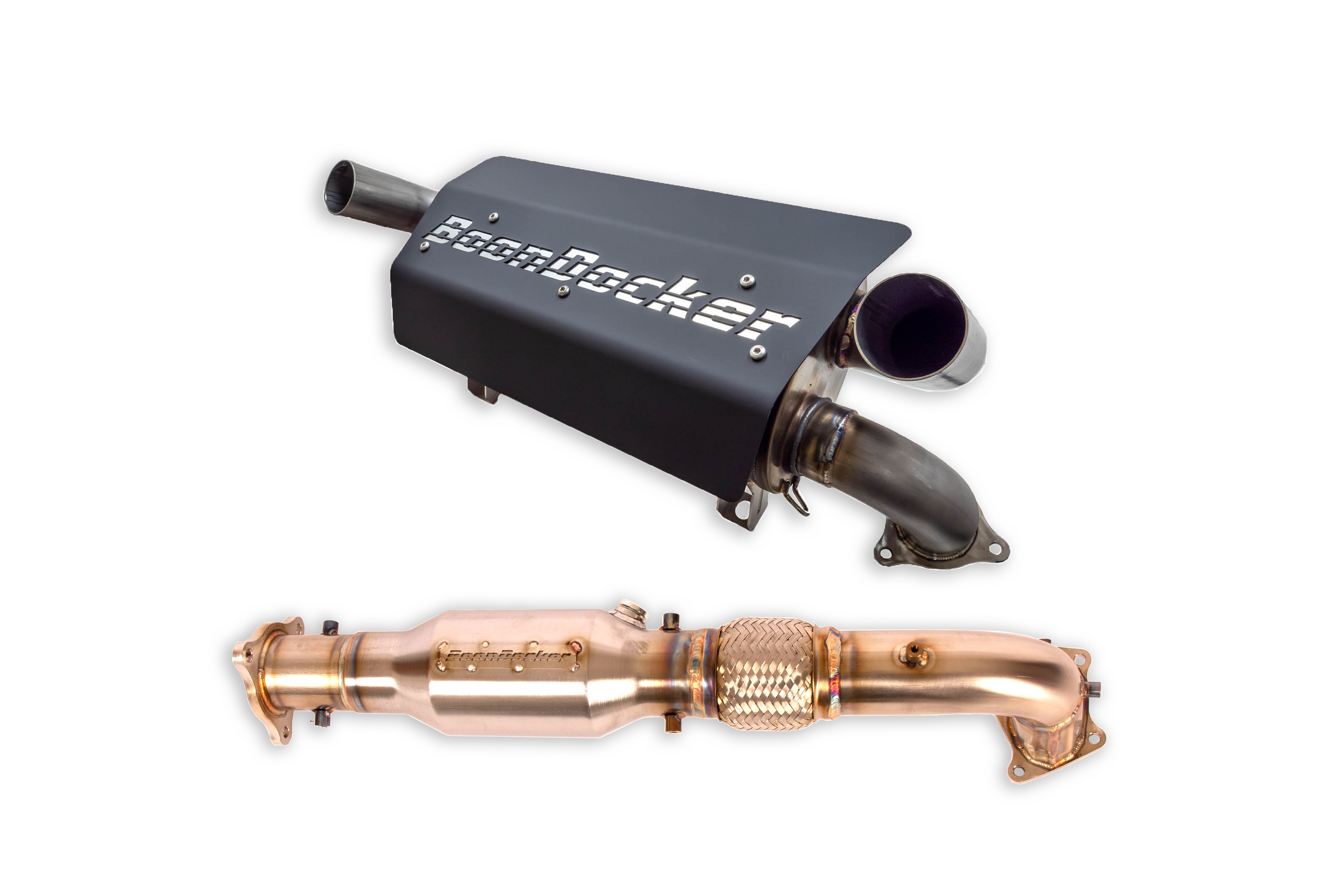 Boondocker Double-Down Muffler for Polaris RZR XPT with High-Flow Downpipe