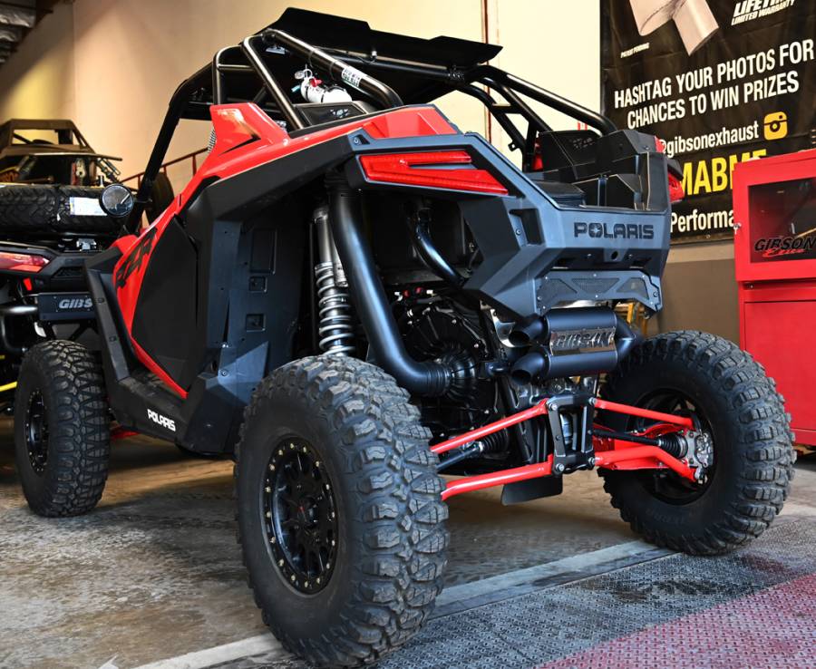 Gibson Polaris RZR Pro XP (2020-2026) & Turbo R (2022-2024) Exhaust - Dual Black Ceramic-98050 - product view 4