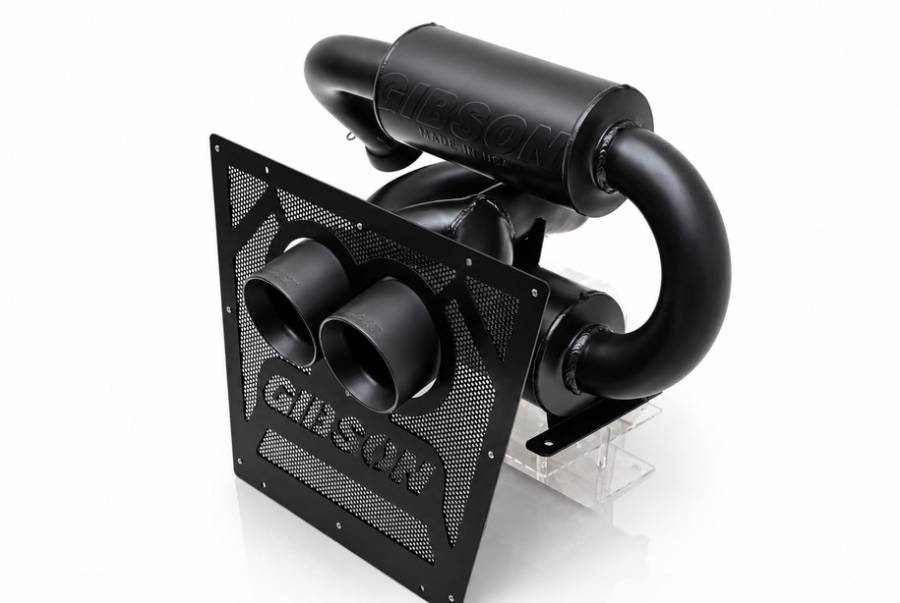 Gibson 2024-2026 Can-Am Maverick R, 2 Seat Exhaust System - Black Ceramic Dual Tip-98057