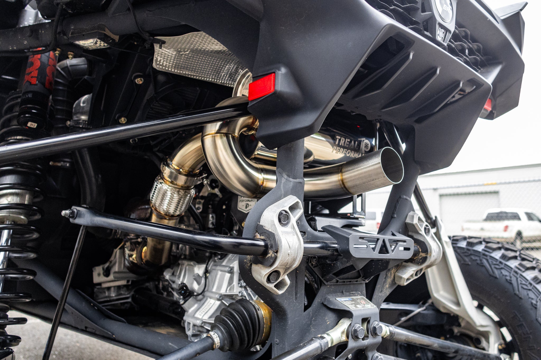 Treal Performance 2024-2025 Can-Am Maverick R "The Patriot" Exhaust System - product view 13