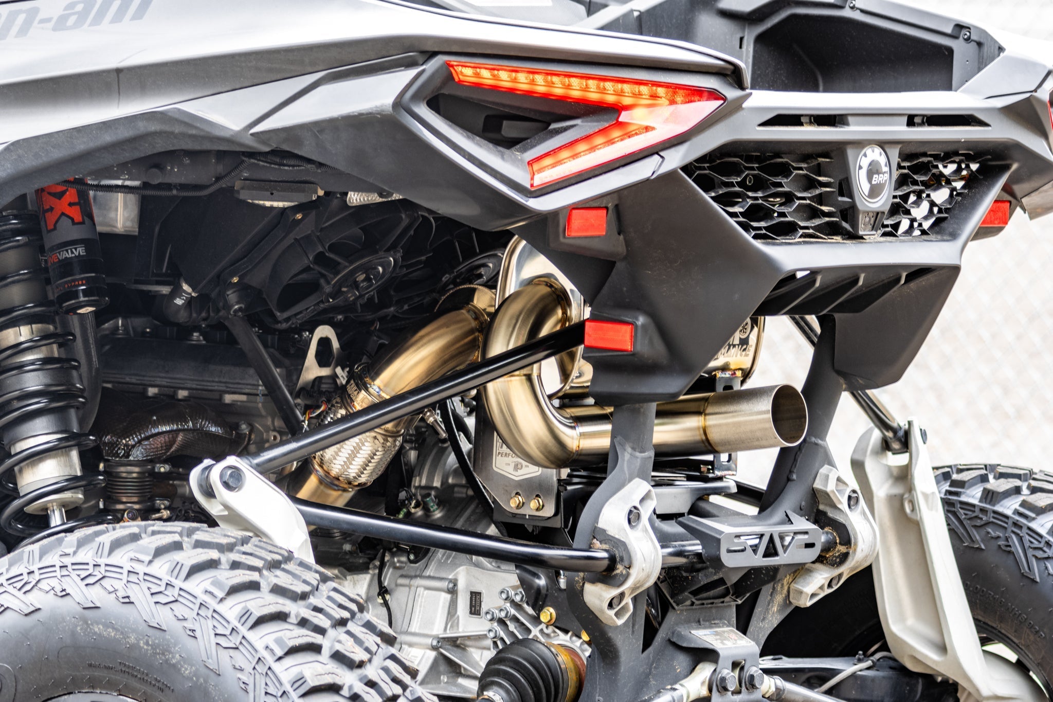 Treal Performance 2024-2025 Can-Am Maverick R "The Patriot" Exhaust System - product view 3