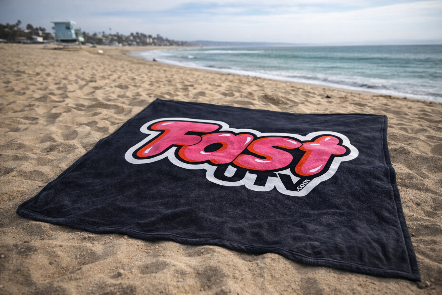 Fast UTV Black Fleece Blanket – 5 ft x 4 ft
