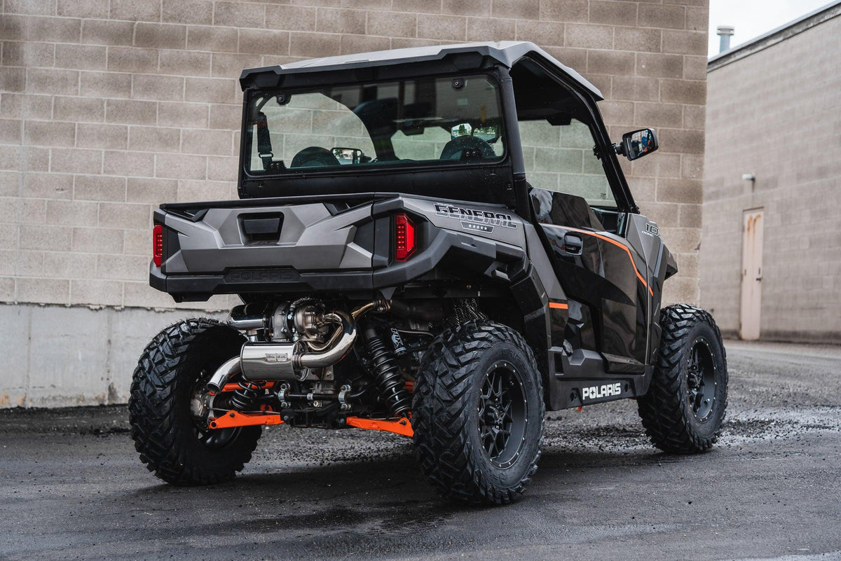 Rear view of a Polaris General with Force Turbos installation