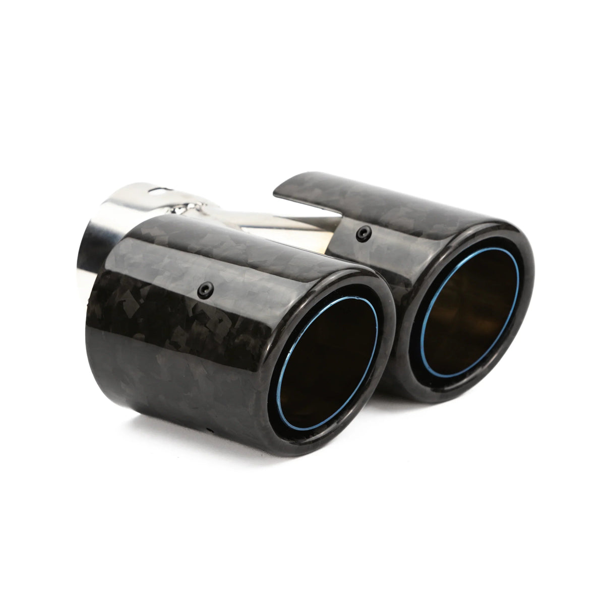 RPM Pro R carbon-covered exhaust tip, Blue / Gloss Forged Carbon