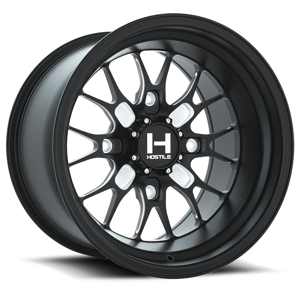 Hostile HF11 Boost UTV Forged Wheel - Gloss Black Milled - view 2