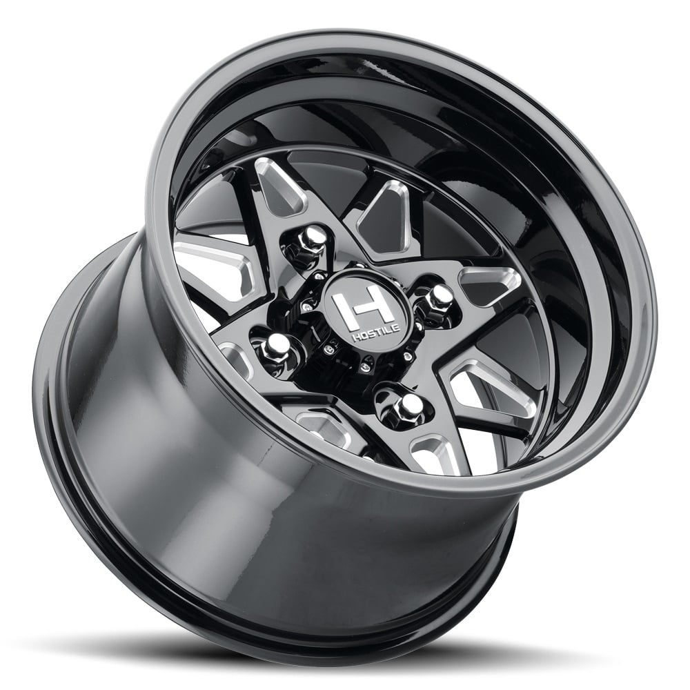Hostile HF14 Holeshot UTV Wheel - Gloss Black Milled - view 2