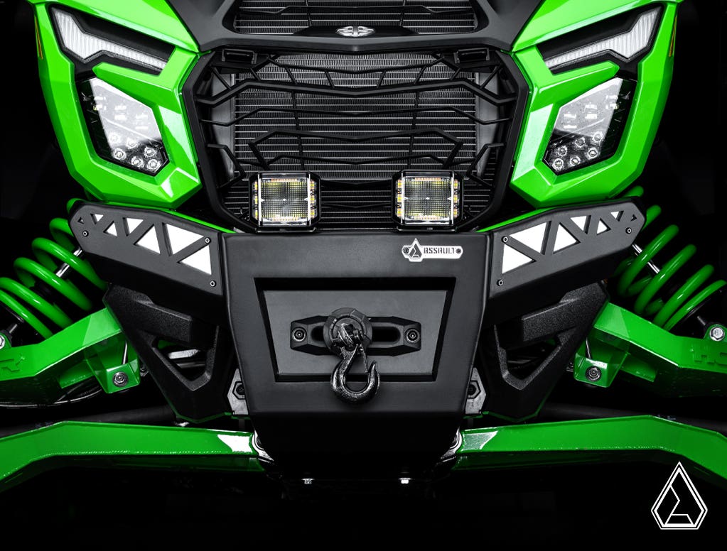 Assault Industries Kawasaki Teryx H2 Winch-Ready Aluminum Plate Front Bumper for Teryx H2