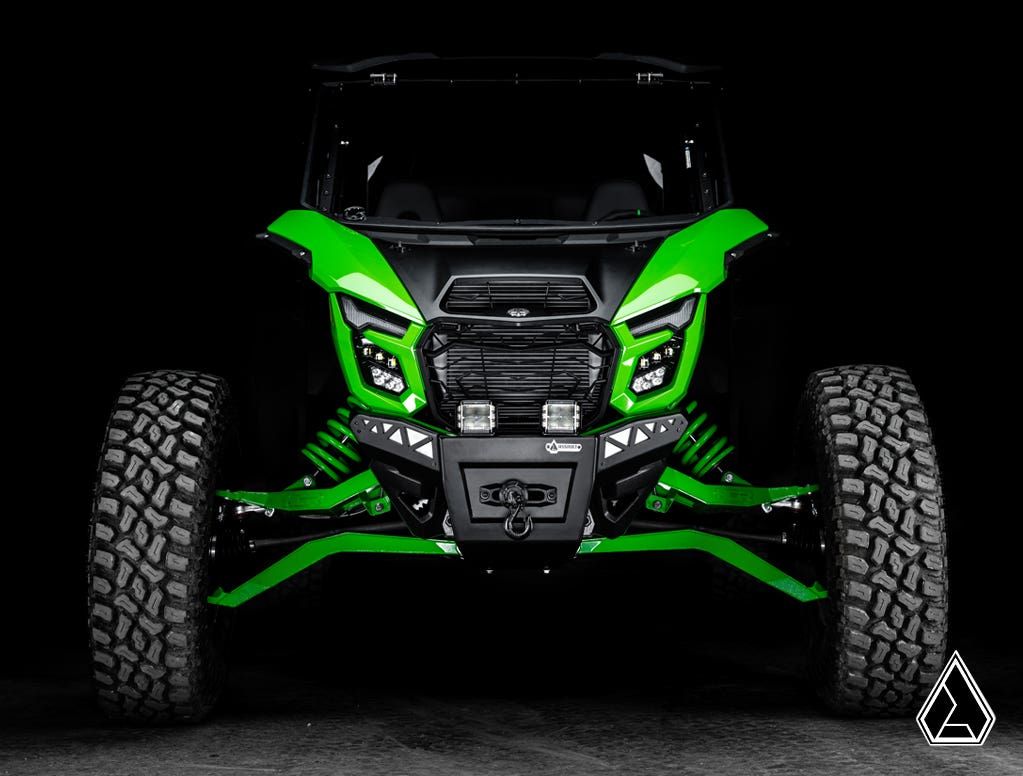 Assault Industries Kawasaki Teryx H2 Winch-Ready Aluminum Plate Front Bumper for Teryx H2