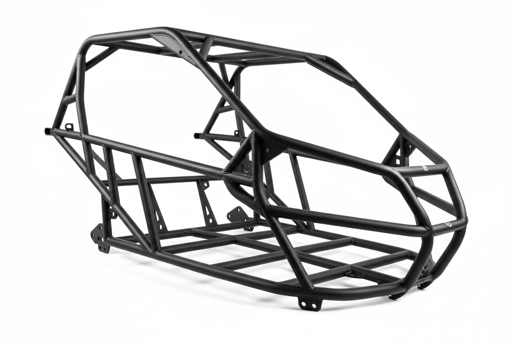 maverick x 3 roll cage in black color for a side-by-side