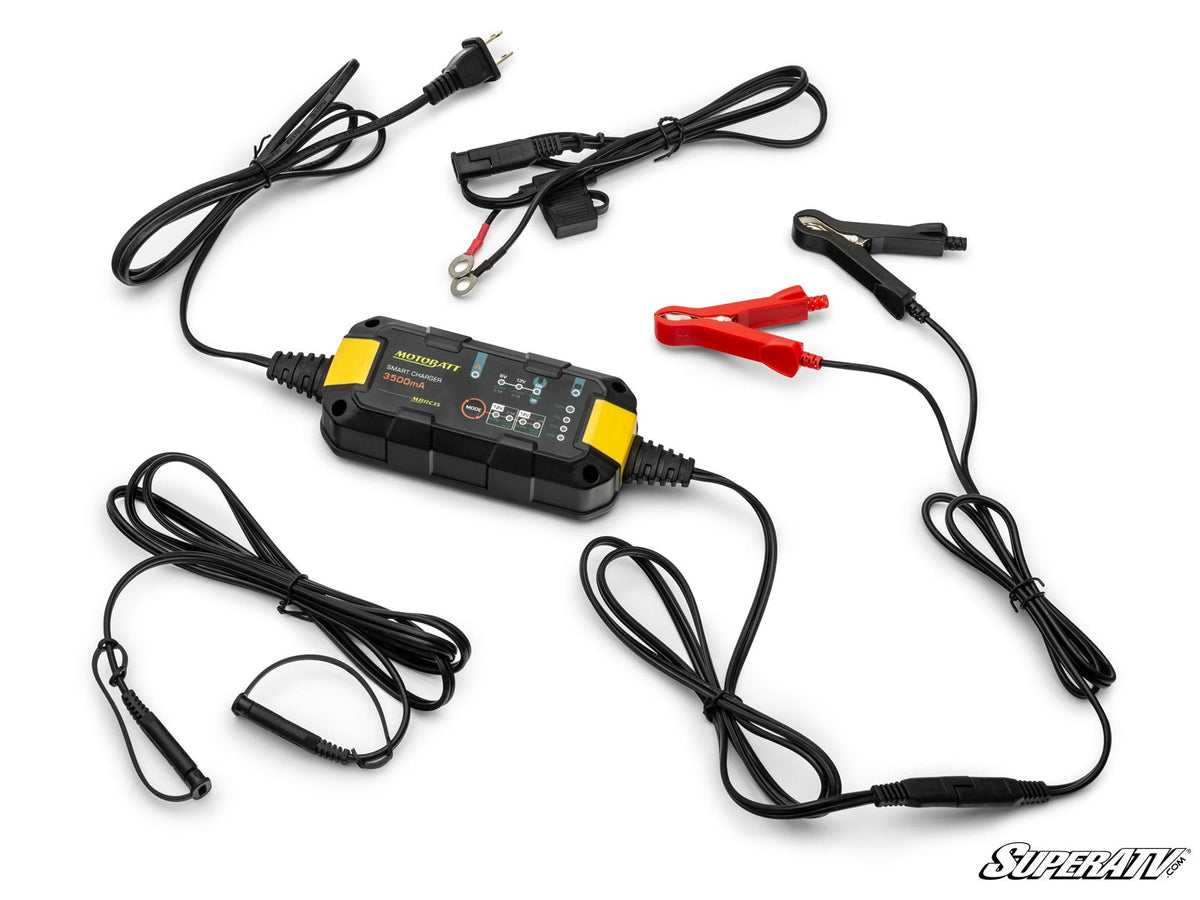 Motobatt 6V/12V UTV Battery Charger for RZR Pro R and RZR Pro R 4 and RZR Pro S and RZR Pro S 4 and RZR Pro XP and RZR Pro XP 4 and RZR RS1 and RZR S 1000 and RZR S 800 and RZR S 900 and RZR S4 1000 and RZR Trail 900 and RZR Trail S 900 and RZR Trail S 1000 and RZR Turbo R and RZR Turbo R 4 and RZR XP and RZR XP 4 and RZR XP 1000 and RZR XP 4 1000 and RZR XP 4 900 and RZR XP Turbo and RZR XP 4 Turbo and RZR XP Turbo S and RZR XP 4 Turbo S and RZR XP S and RZR XP 900 and RZR 4 800 and RZR 4 900 and RZR 570 a