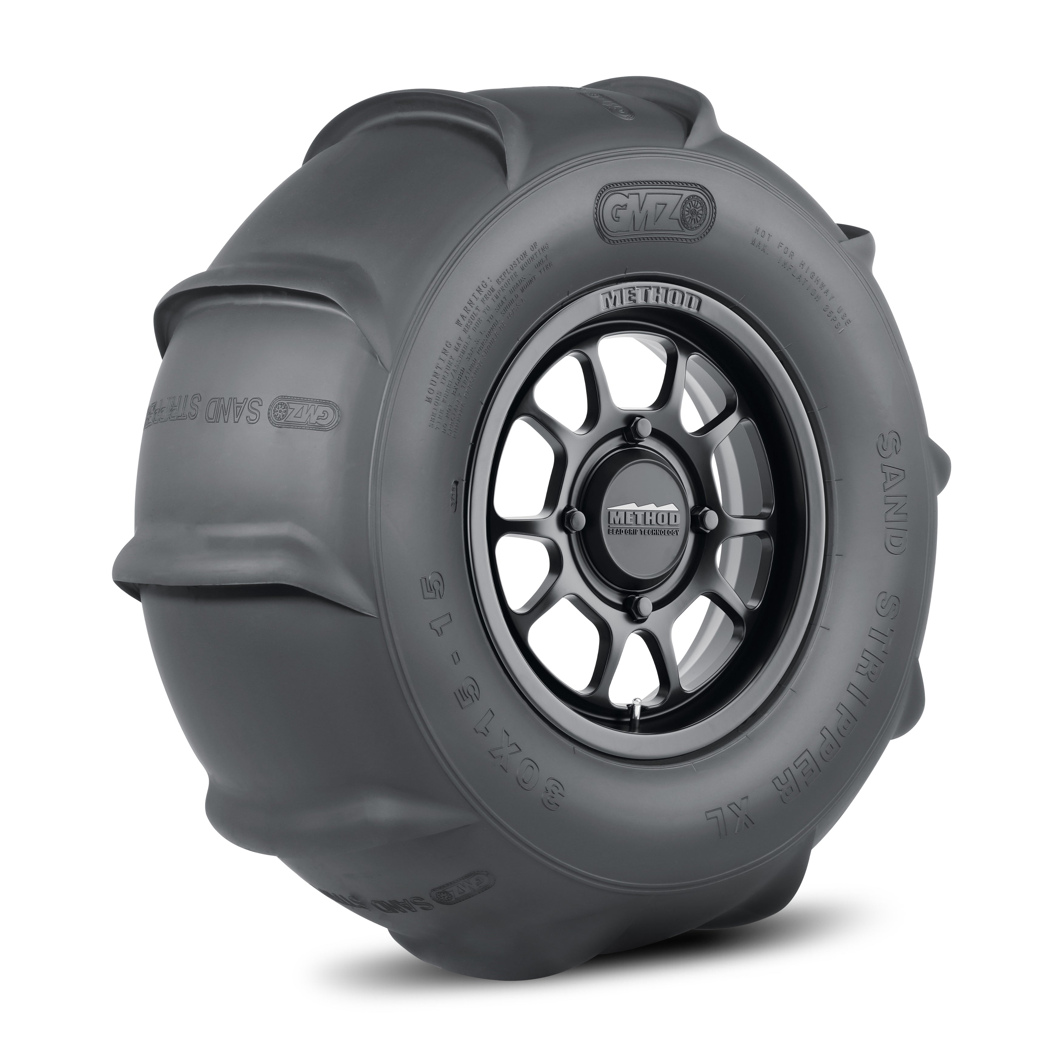 Method 409 Bead Grip | Matte Black + Sand Stripper Rear 10 XL 30