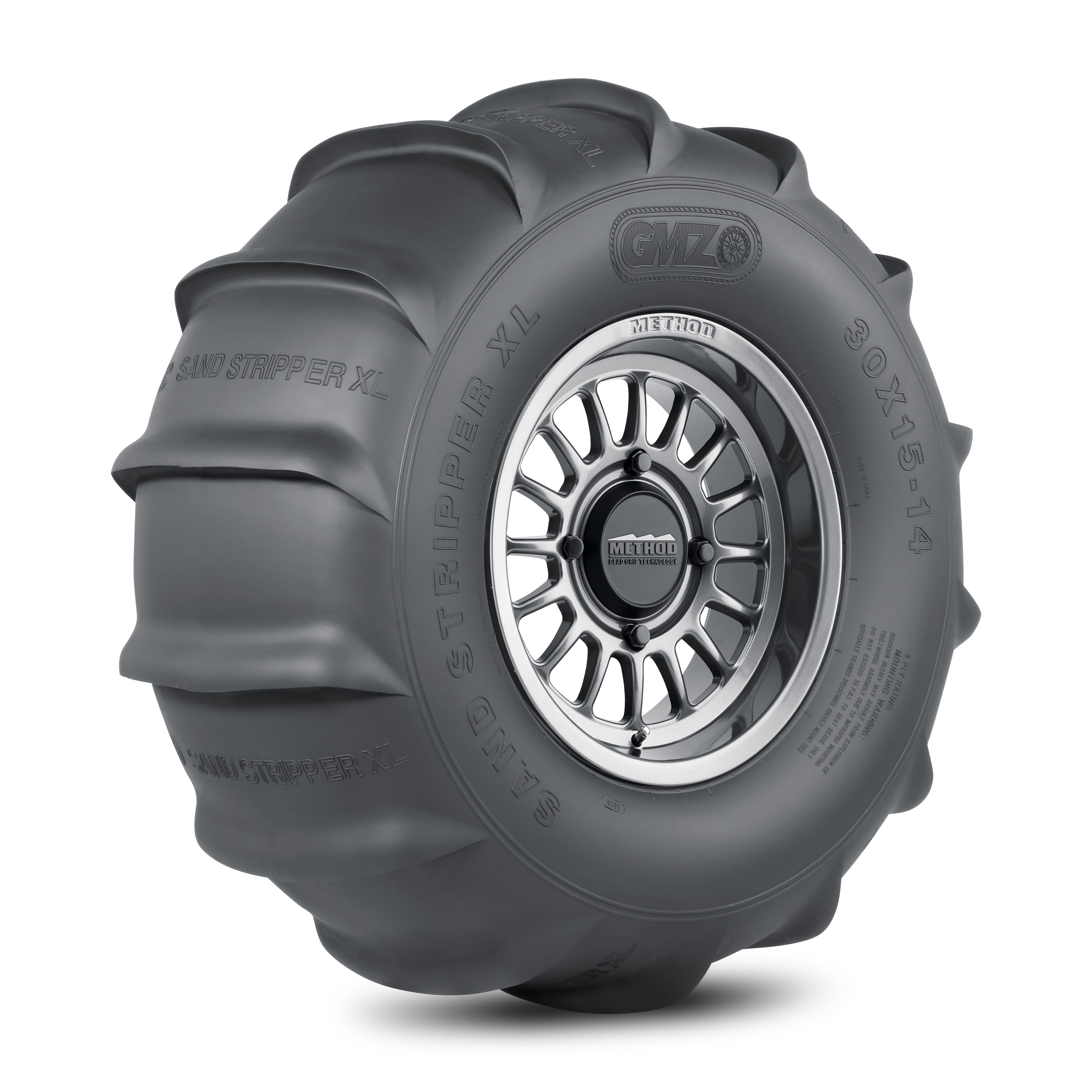 Method 411 Bead Grip | Gloss Titanium + Sand Stripper Rear 14 XL 32