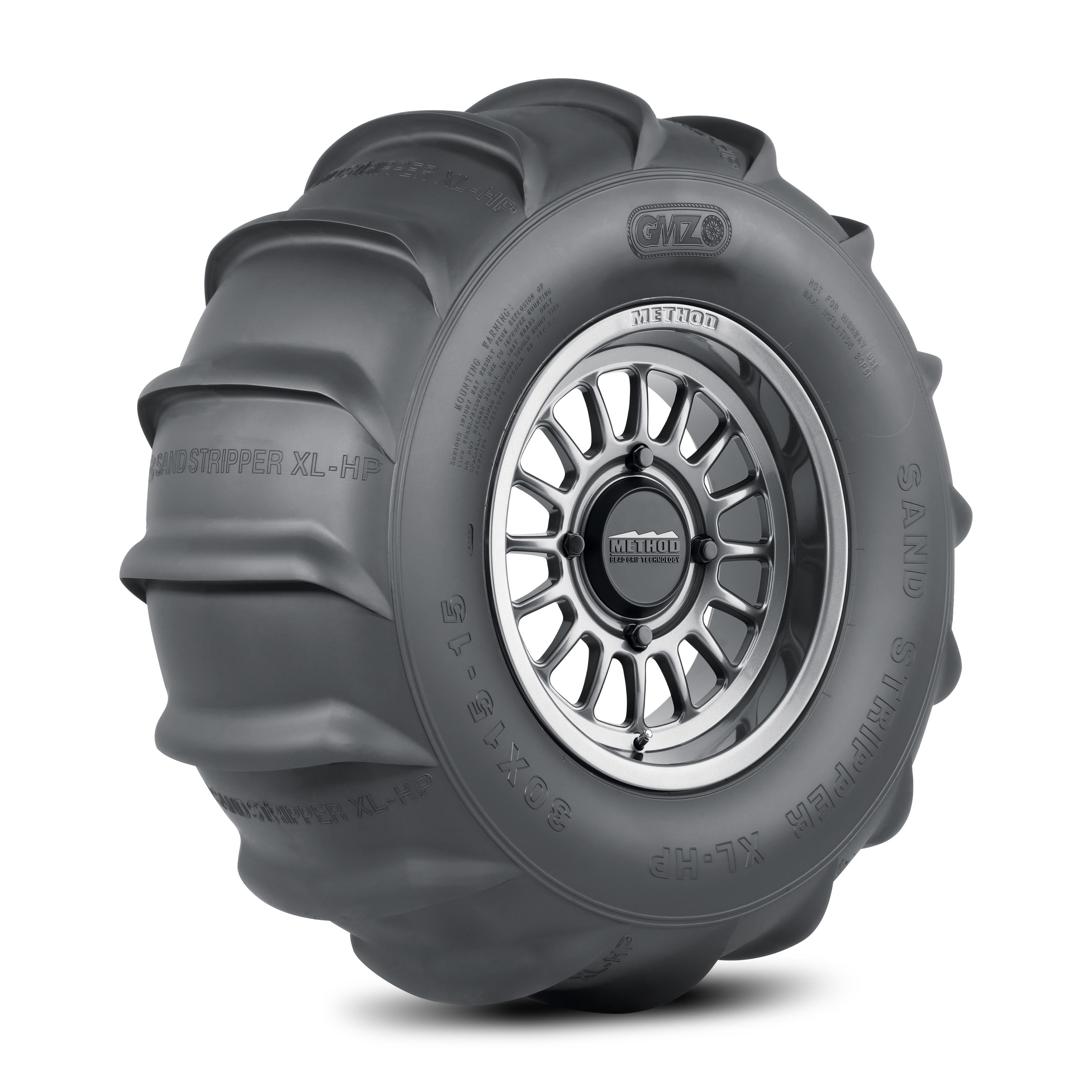 Method 411 Bead Grip | Gloss Titanium + Sand Stripper Rear 16 XL 30