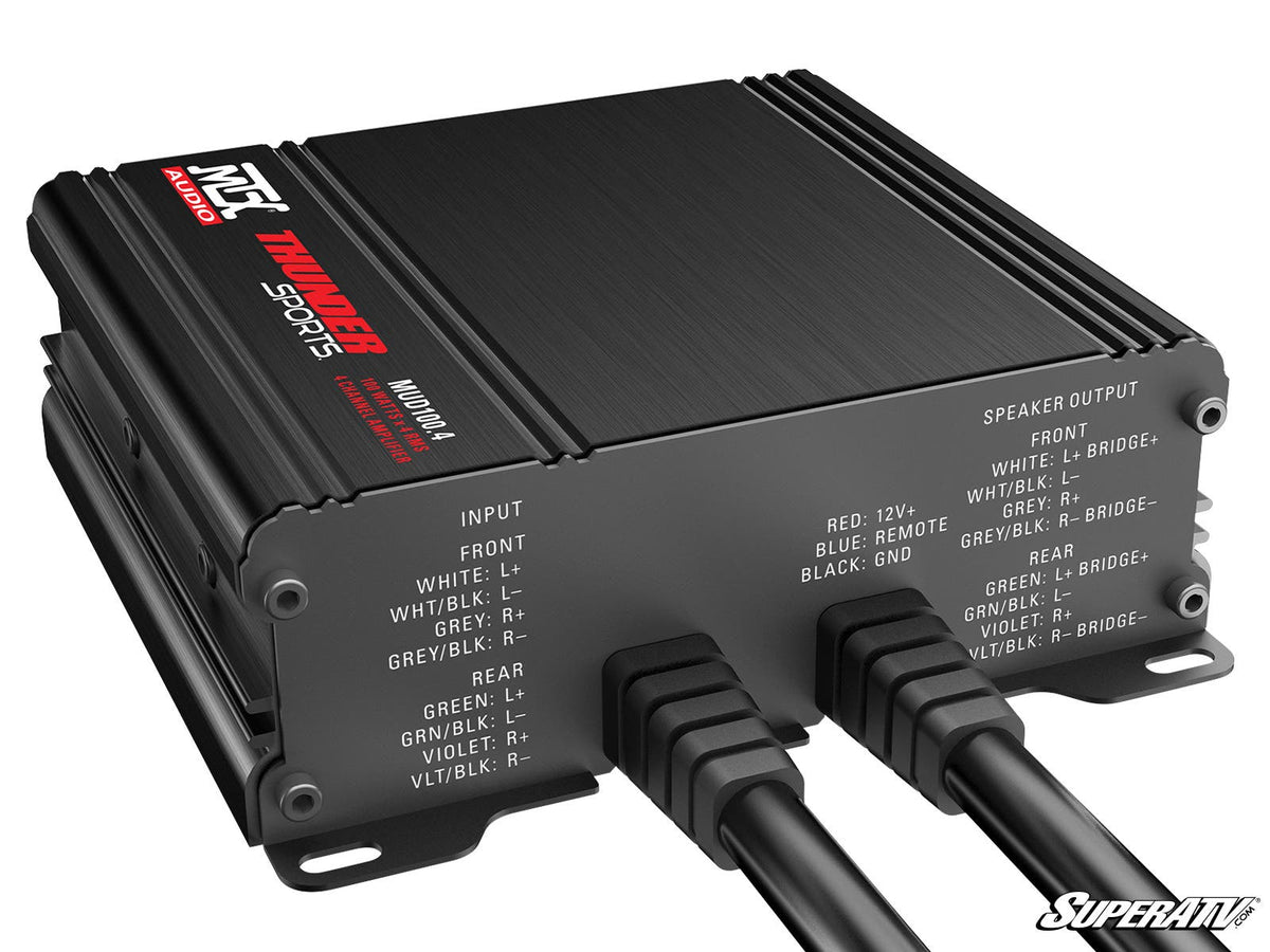 MTX MUD100-4 UTV Amplifier for RZR Pro R and RZR Pro R 4 and RZR Pro S and RZR Pro S 4 and RZR Pro XP and RZR Pro XP 4 and RZR RS1 and RZR S 1000 and RZR S 800 and RZR S 900 and RZR S4 1000 and RZR Trail 900 and RZR Trail S 900 and RZR Trail S 1000 and RZR Turbo R and RZR Turbo R 4 and RZR XP and RZR XP 4 and RZR XP 1000 and RZR XP 4 1000 and RZR XP 4 900 and RZR XP Turbo and RZR XP 4 Turbo and RZR XP Turbo S and RZR XP 4 Turbo S and RZR XP S and RZR XP 900 and RZR 4 800 and RZR 4 900 and RZR 570 and RZR 80