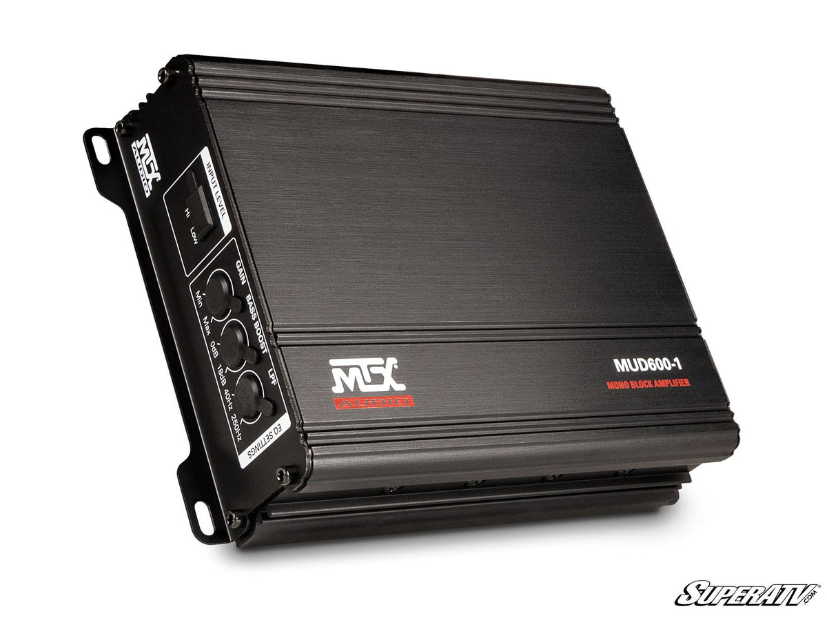 MTX MUD600-1 UTV Subwoofer Amplifier for RZR Pro R and RZR Pro R 4 and RZR Pro S and RZR Pro S 4 and RZR Pro XP and RZR Pro XP 4 and RZR RS1 and RZR S 1000 and RZR S 800 and RZR S 900 and RZR S4 1000 and RZR Trail 900 and RZR Trail S 900 and RZR Trail S 1000 and RZR Turbo R and RZR Turbo R 4 and RZR XP and RZR XP 4 and RZR XP 1000 and RZR XP 4 1000 and RZR XP 4 900 and RZR XP Turbo and RZR XP 4 Turbo and RZR XP Turbo S and RZR XP 4 Turbo S and RZR XP S and RZR XP 900 and RZR 4 800 and RZR 4 900 and RZR 570 