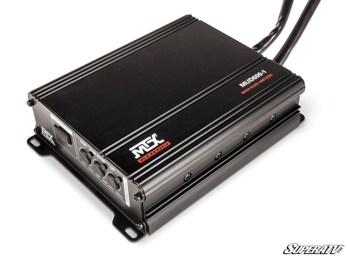MTX MUD600-1 UTV Subwoofer Amplifier for RZR Pro R and RZR Pro R 4 and RZR Pro S and RZR Pro S 4 and RZR Pro XP and RZR Pro XP 4 and RZR RS1 and RZR S 1000 and RZR S 800 and RZR S 900 and RZR S4 1000 and RZR Trail 900 and RZR Trail S 900 and RZR Trail S 1000 and RZR Turbo R and RZR Turbo R 4 and RZR XP and RZR XP 4 and RZR XP 1000 and RZR XP 4 1000 and RZR XP 4 900 and RZR XP Turbo and RZR XP 4 Turbo and RZR XP Turbo S and RZR XP 4 Turbo S and RZR XP S and RZR XP 900 and RZR 4 800 and RZR 4 900 and RZR 570 
