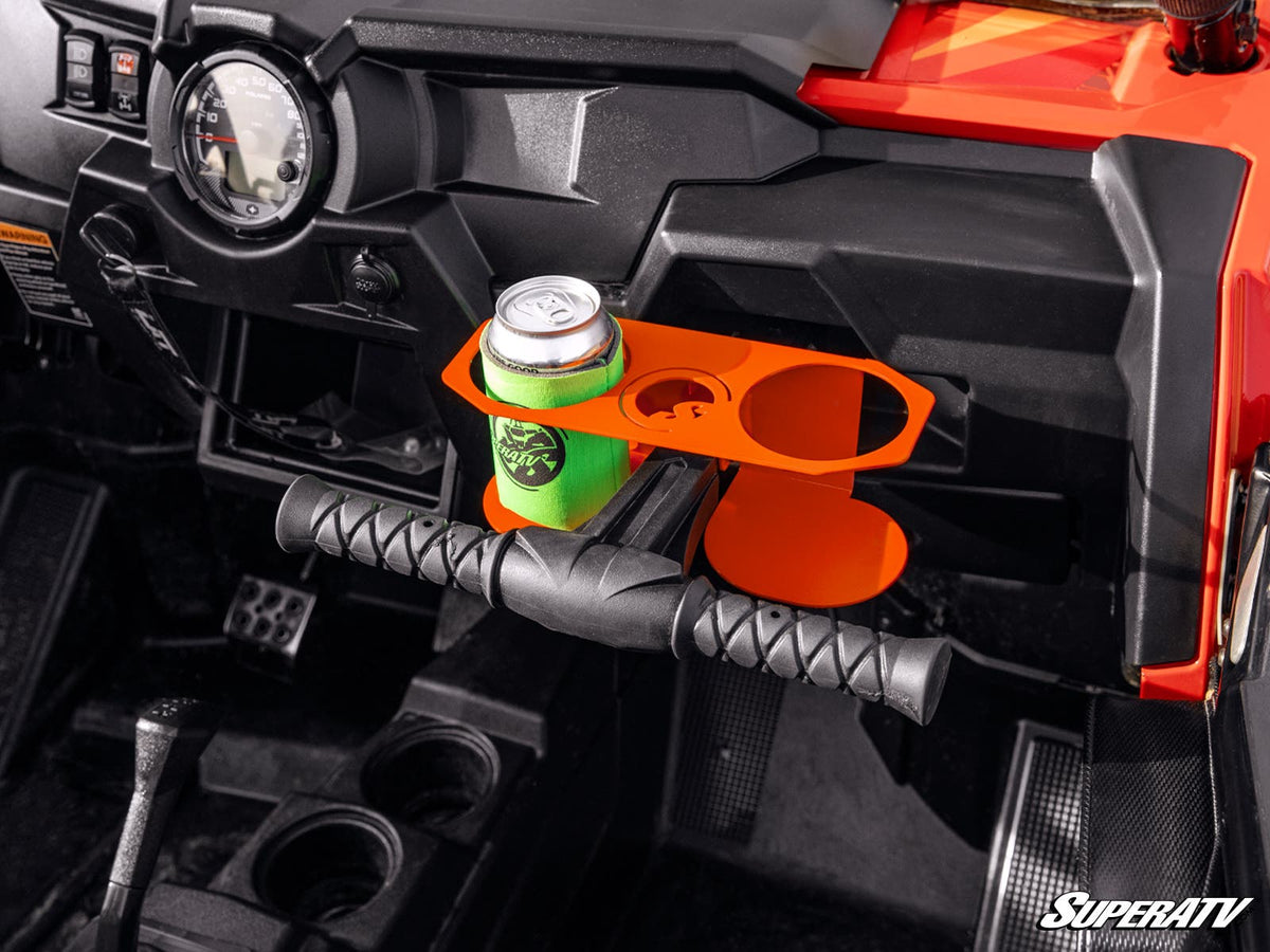 Polaris RZR Grab Bar Cup Holder for RZR S 1000 and RZR S 800 and RZR S 900 and RZR S4 1000 and RZR Trail 900 and RZR Trail S 900 and RZR Trail S 1000 and RZR XP 1000 and RZR XP 4 1000 and RZR XP 4 900 and RZR XP Turbo and RZR XP 4 Turbo and RZR XP Turbo S and RZR XP 4 Turbo S and RZR XP 900 and RZR 4 800 and RZR 4 900 and RZR 570 and RZR 800 and RZR 900