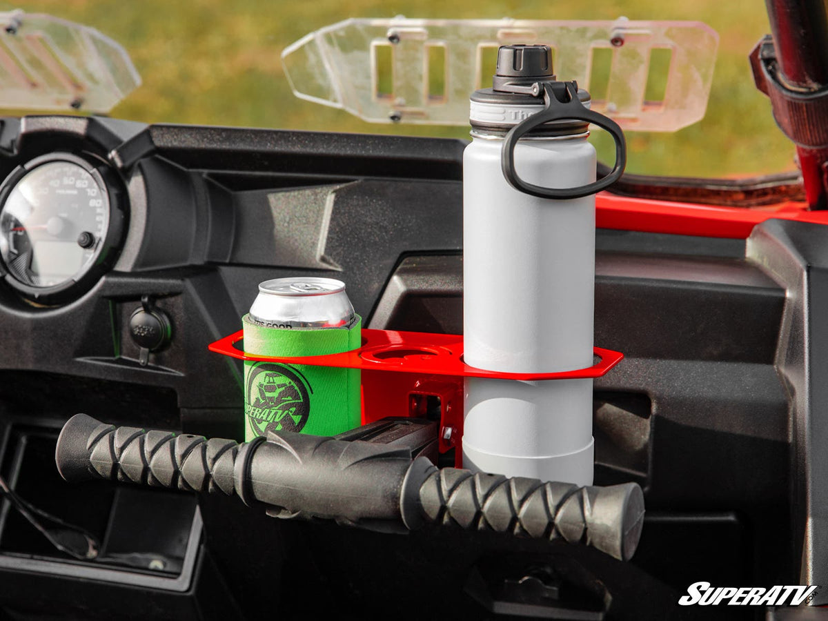 Polaris RZR Grab Bar Cup Holder for RZR S 1000 and RZR S 800 and RZR S 900 and RZR S4 1000 and RZR Trail 900 and RZR Trail S 900 and RZR Trail S 1000 and RZR XP 1000 and RZR XP 4 1000 and RZR XP 4 900 and RZR XP Turbo and RZR XP 4 Turbo and RZR XP Turbo S and RZR XP 4 Turbo S and RZR XP 900 and RZR 4 800 and RZR 4 900 and RZR 570 and RZR 800 and RZR 900