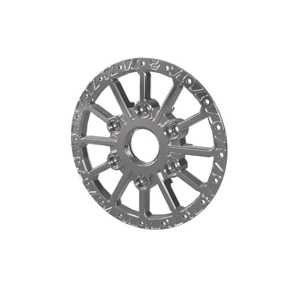 Price Designs TURBINE wheel center design detail - manufacturer rendering, front view