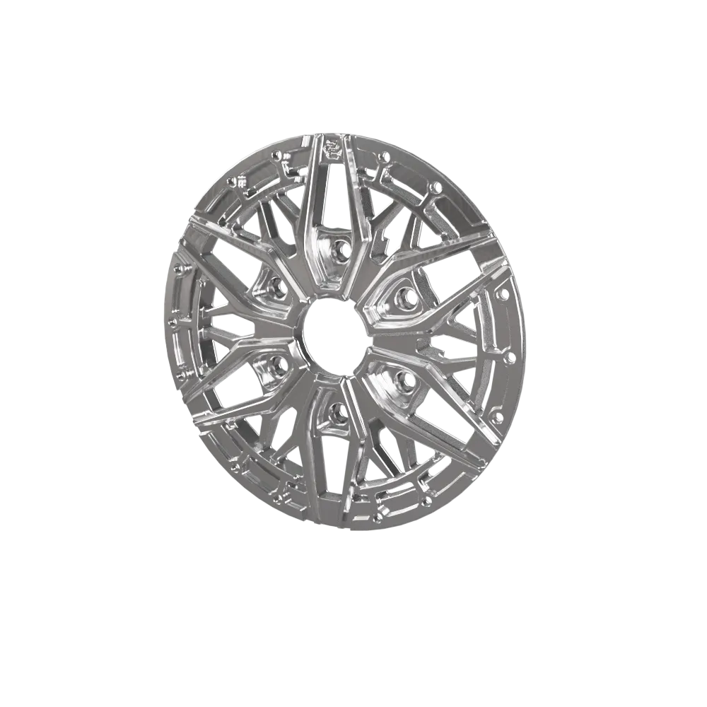 Price Designs GALAXY wheel center design detail - manufacturer rendering, back view