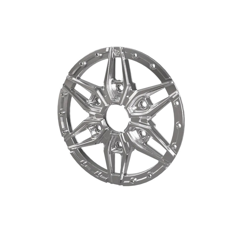 Price Designs NEBULA wheel center design detail - manufacturer rendering, front view