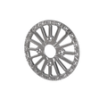 Price Designs TURBINE wheel center design detail - manufacturer rendering, front view